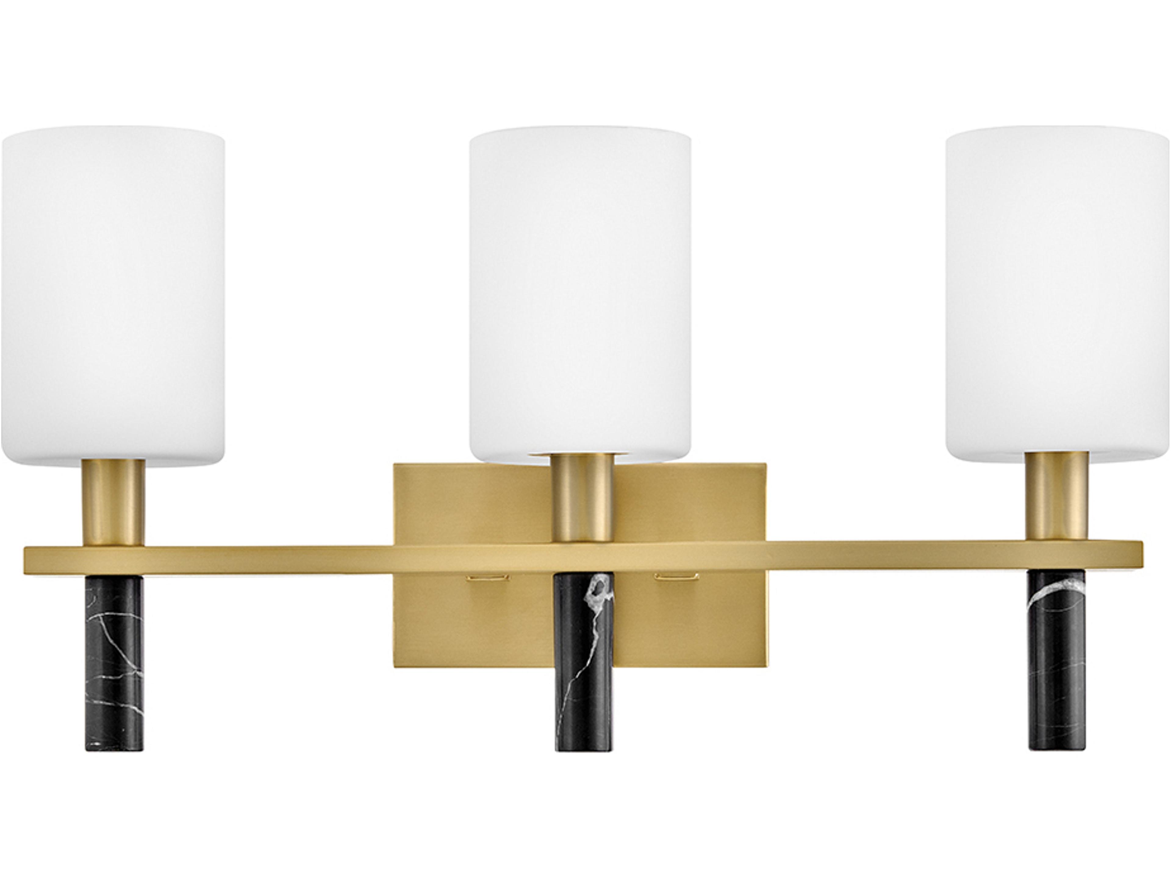 Turin 3-Light Lacquered Brass Vanity Light