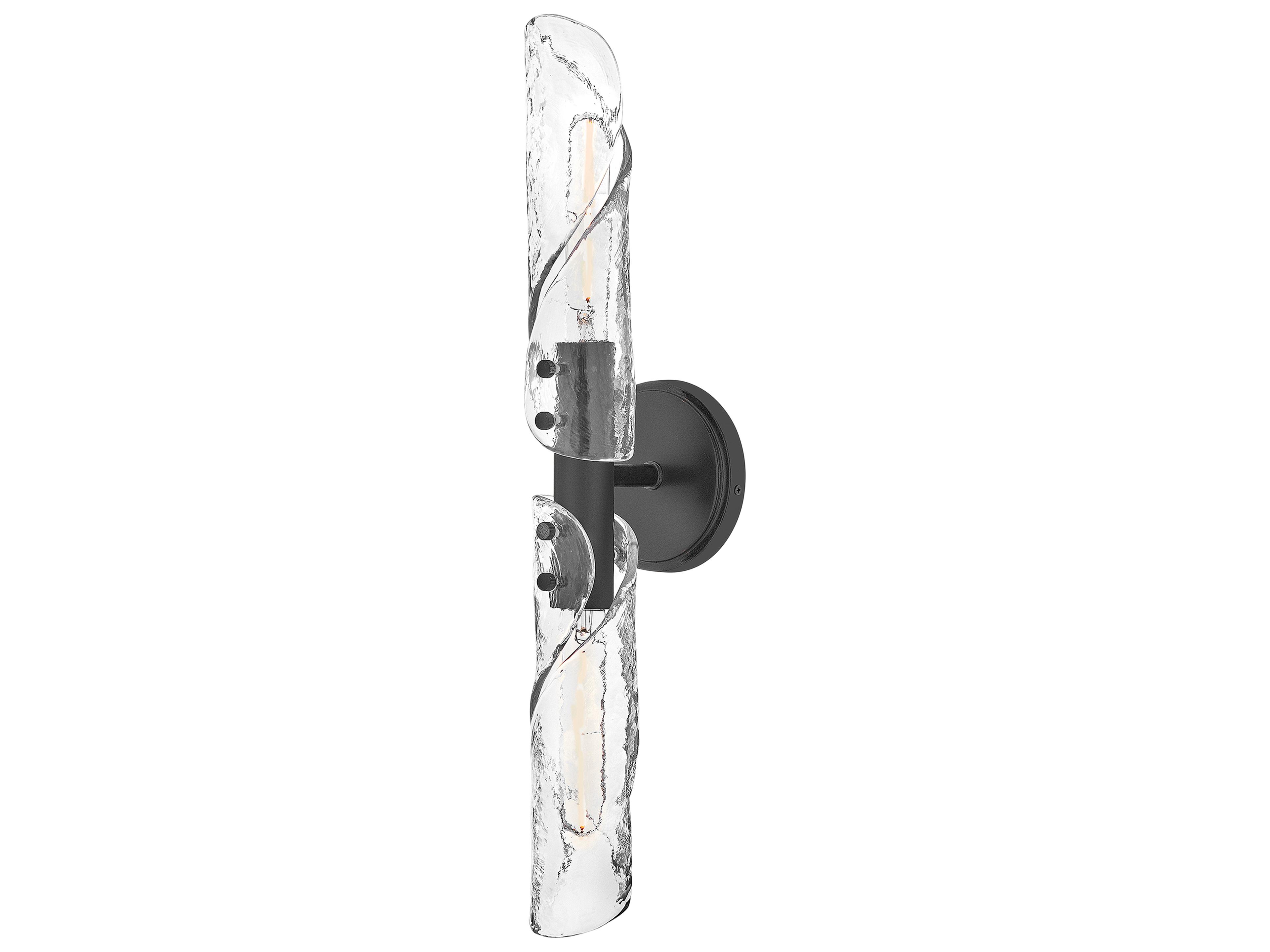 Capri 2-Light Black Wall Sconce