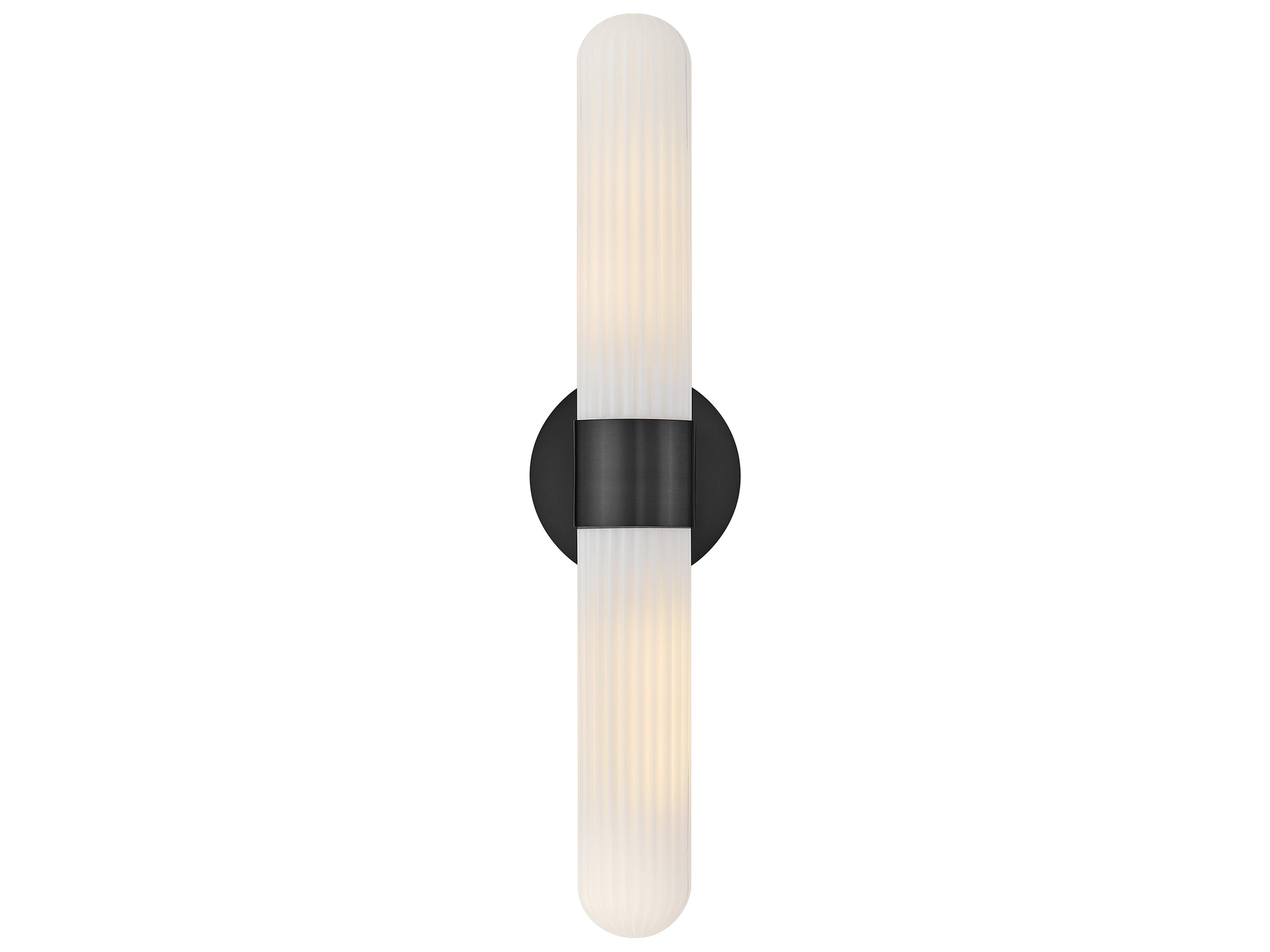 Nina 2-Light Black Wall Sconce