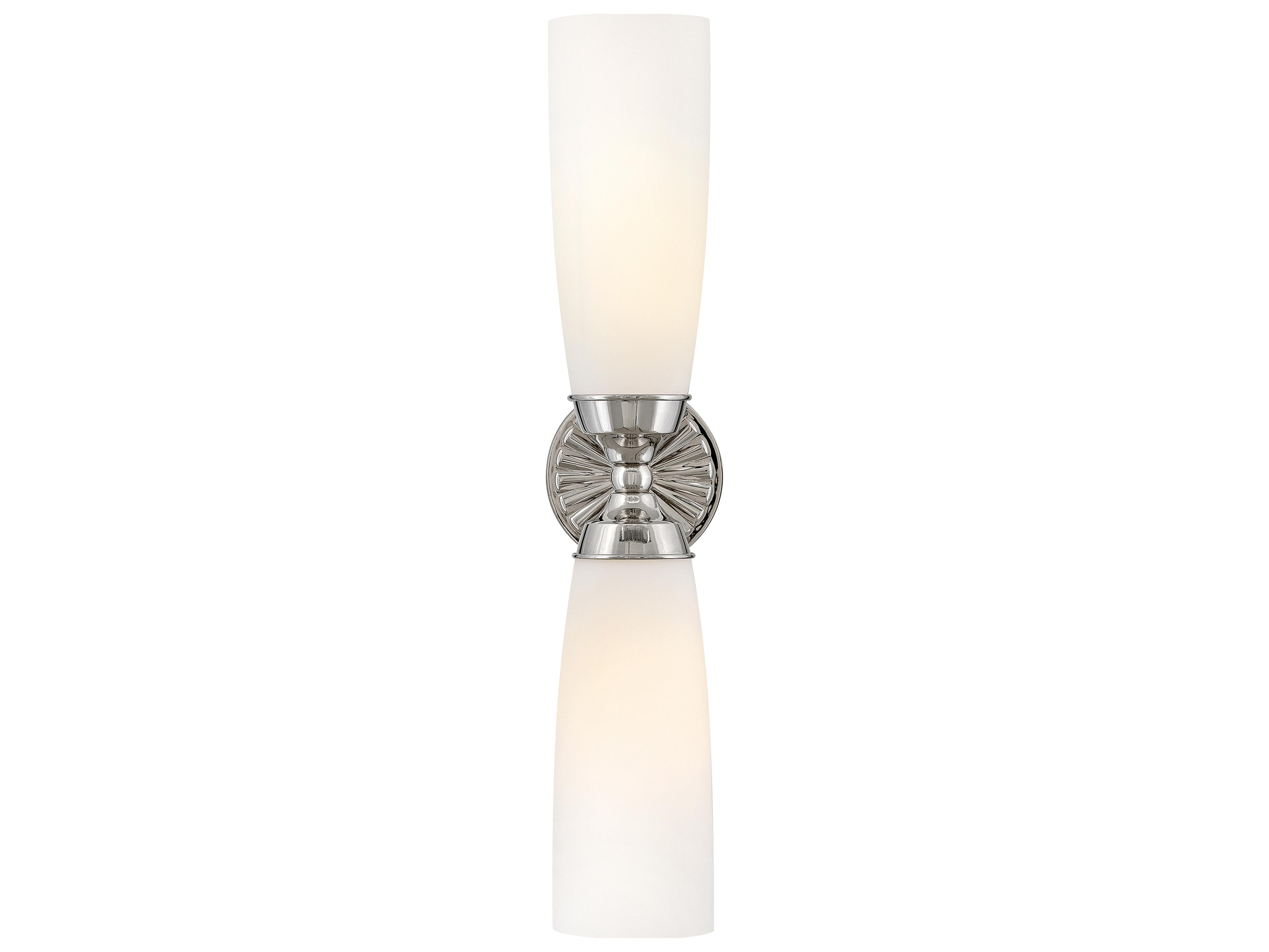Alexis 2-Light Polished Nickel Wall Sconce