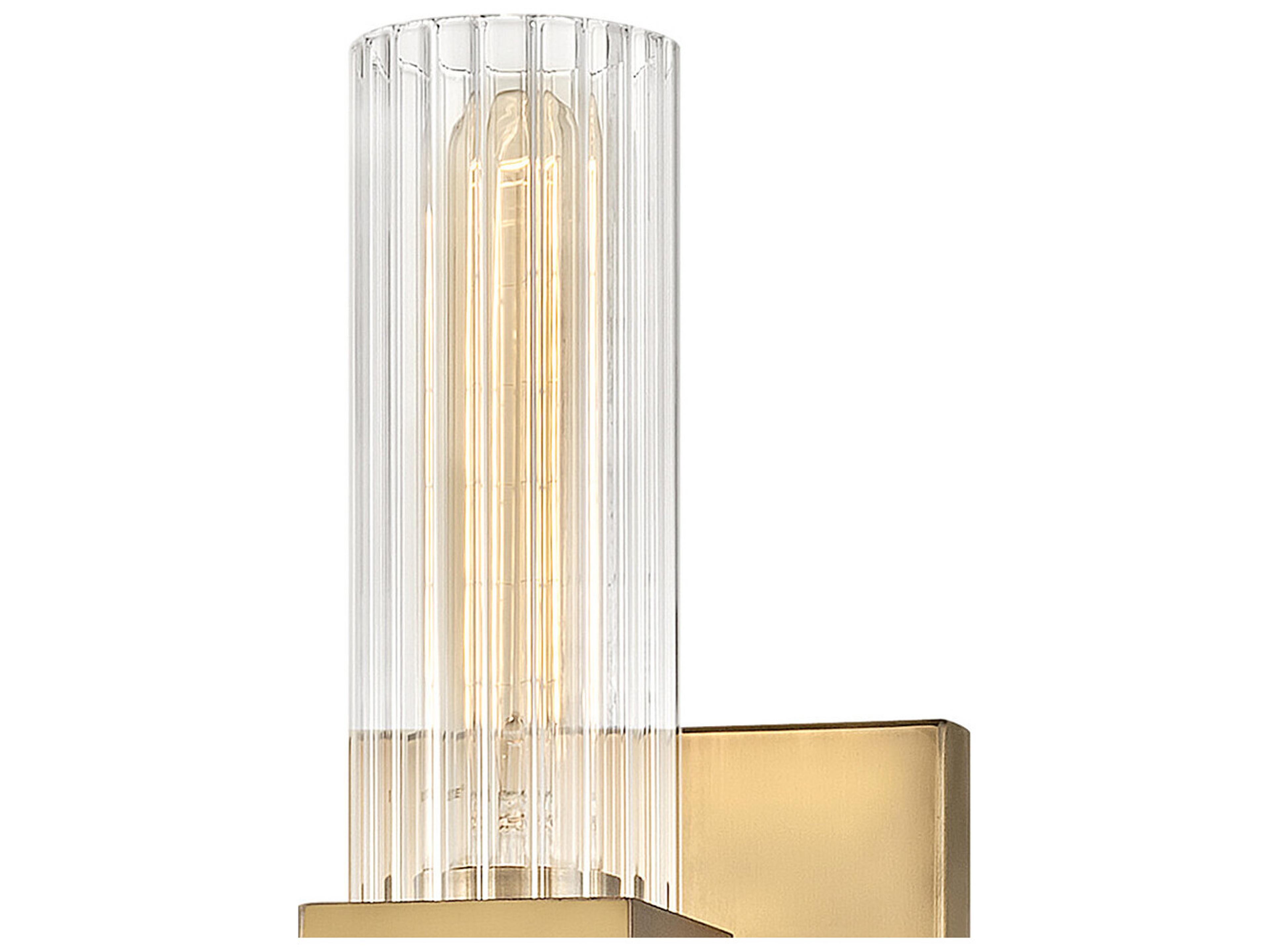 Hinkley Xander 1-Light Heritage Brass Glass Wall Sconce