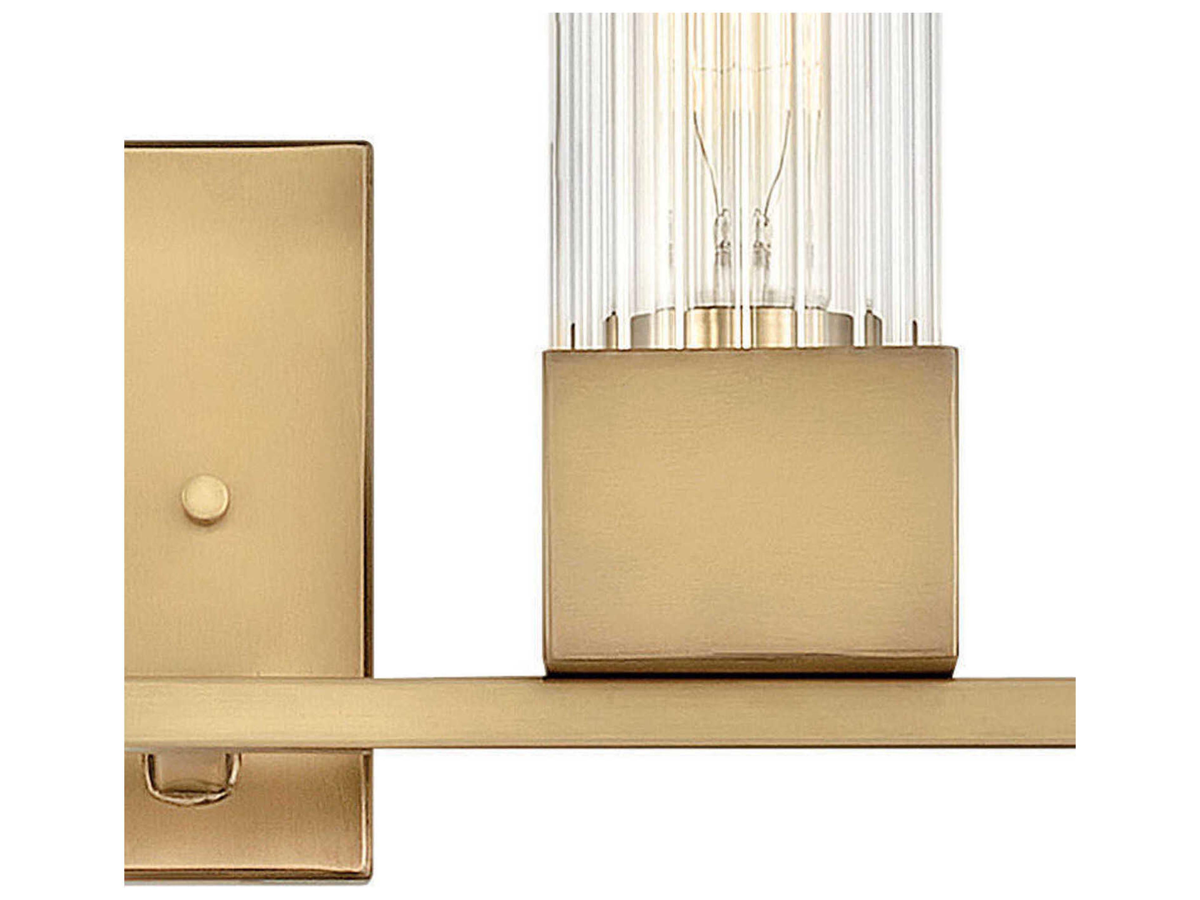 Hinkley Xander 4-Light Heritage Brass Glass Vanity Light