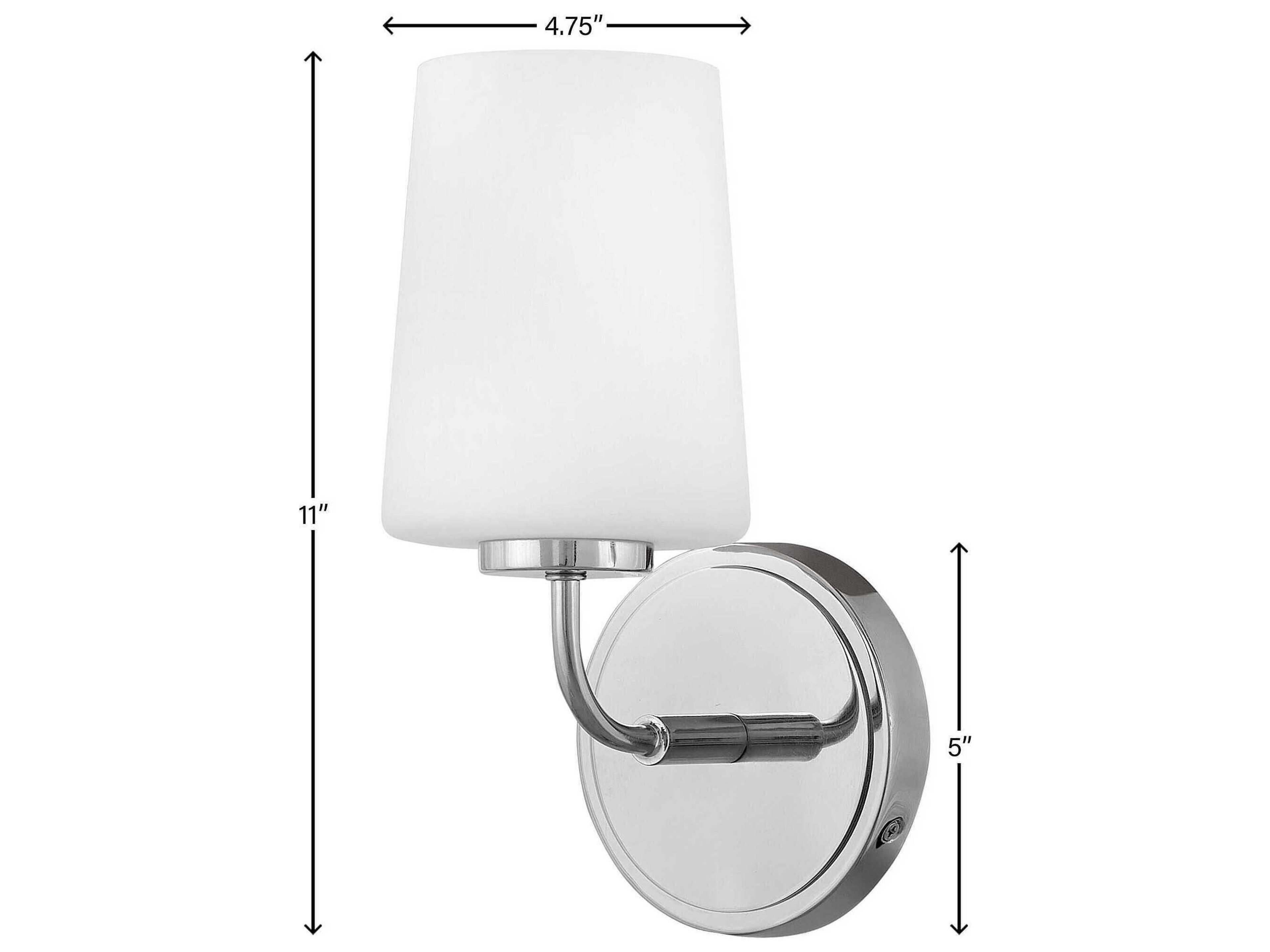 Hinkley Kline 1-Light Chrome Glass Wall Sconce