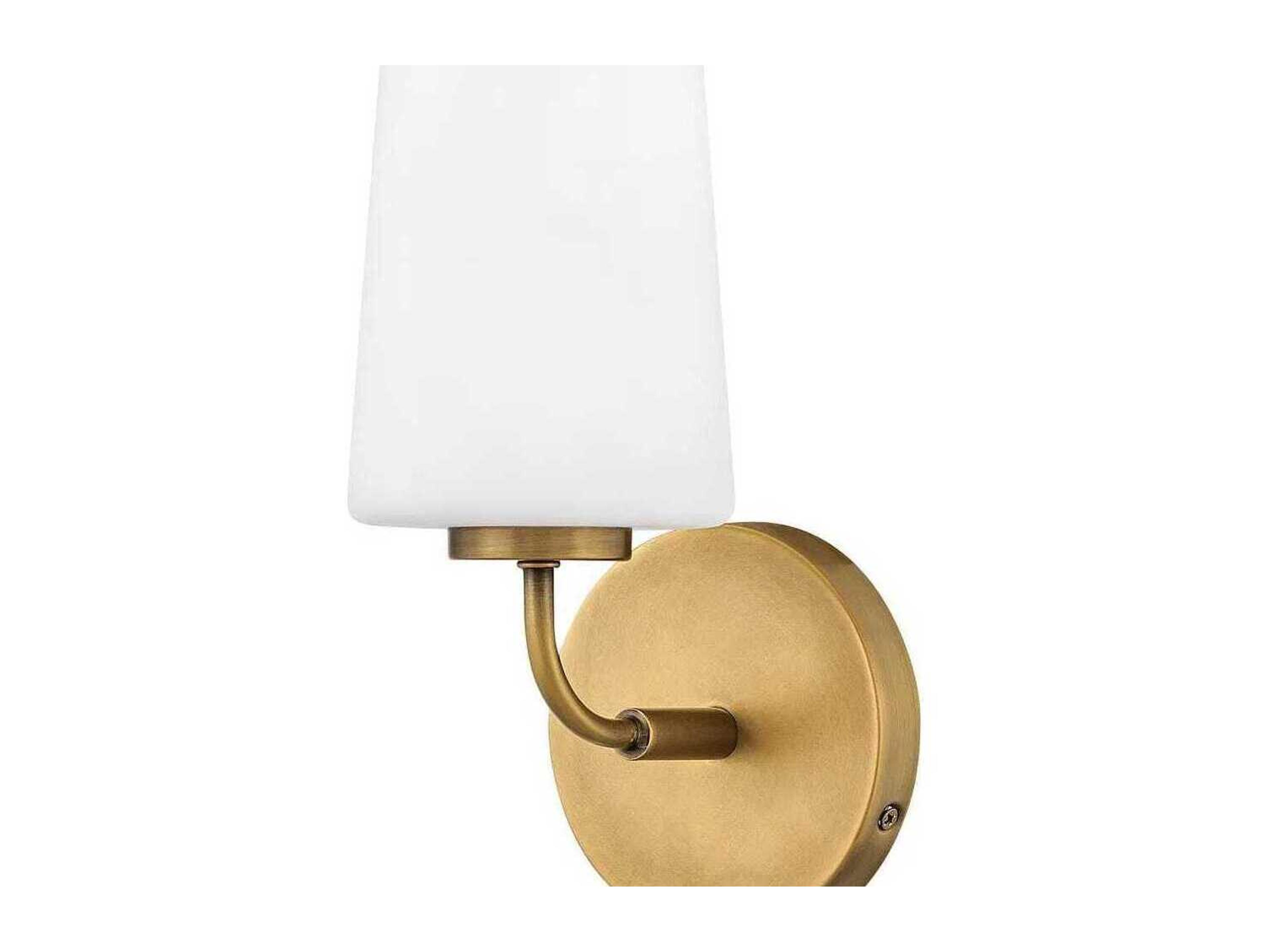 Kline 1-Light Heritage Brass Glass Wall Sconce