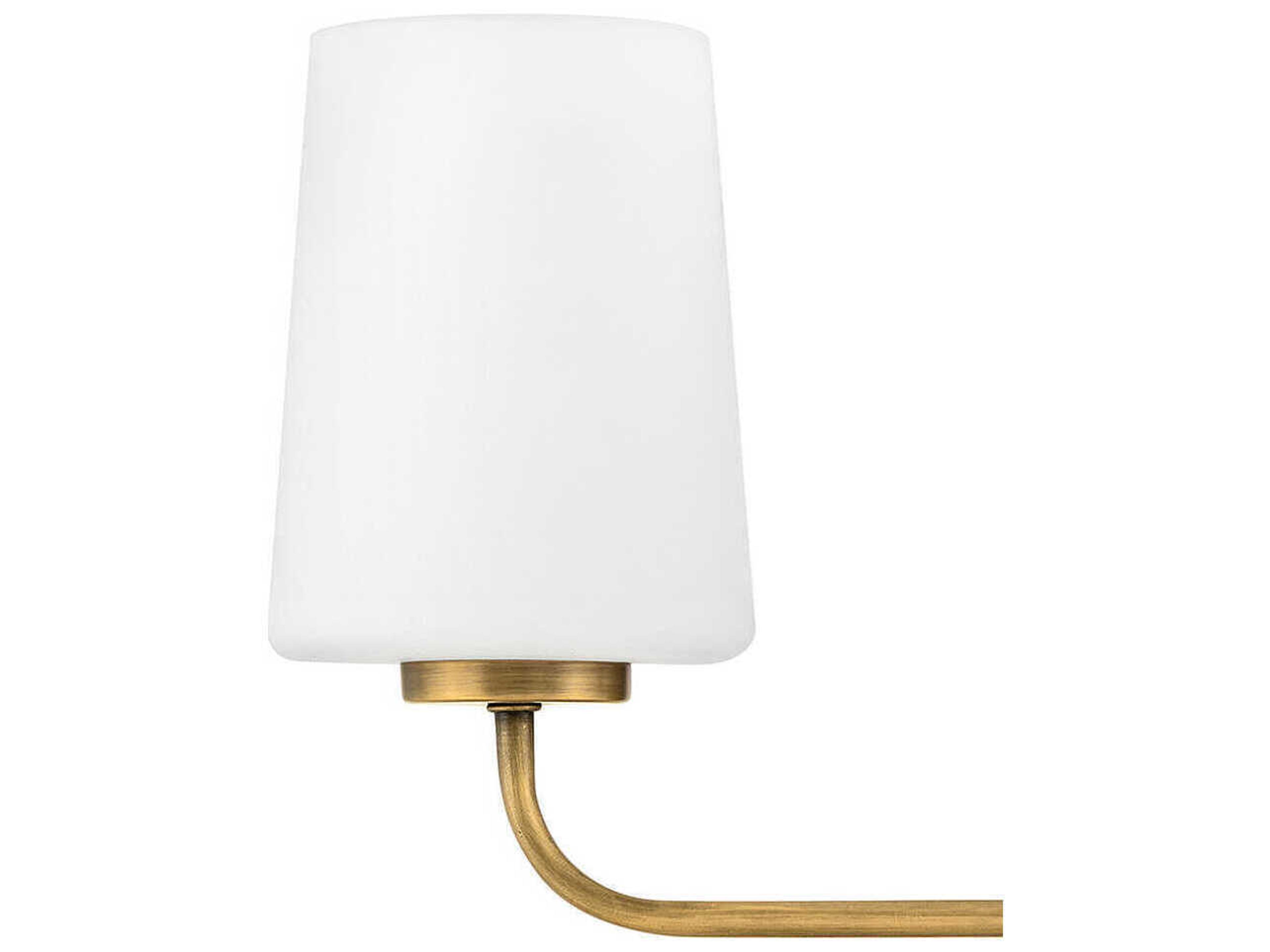 Hinkley Kline 3-Light Heritage Brass Glass Vanity Light