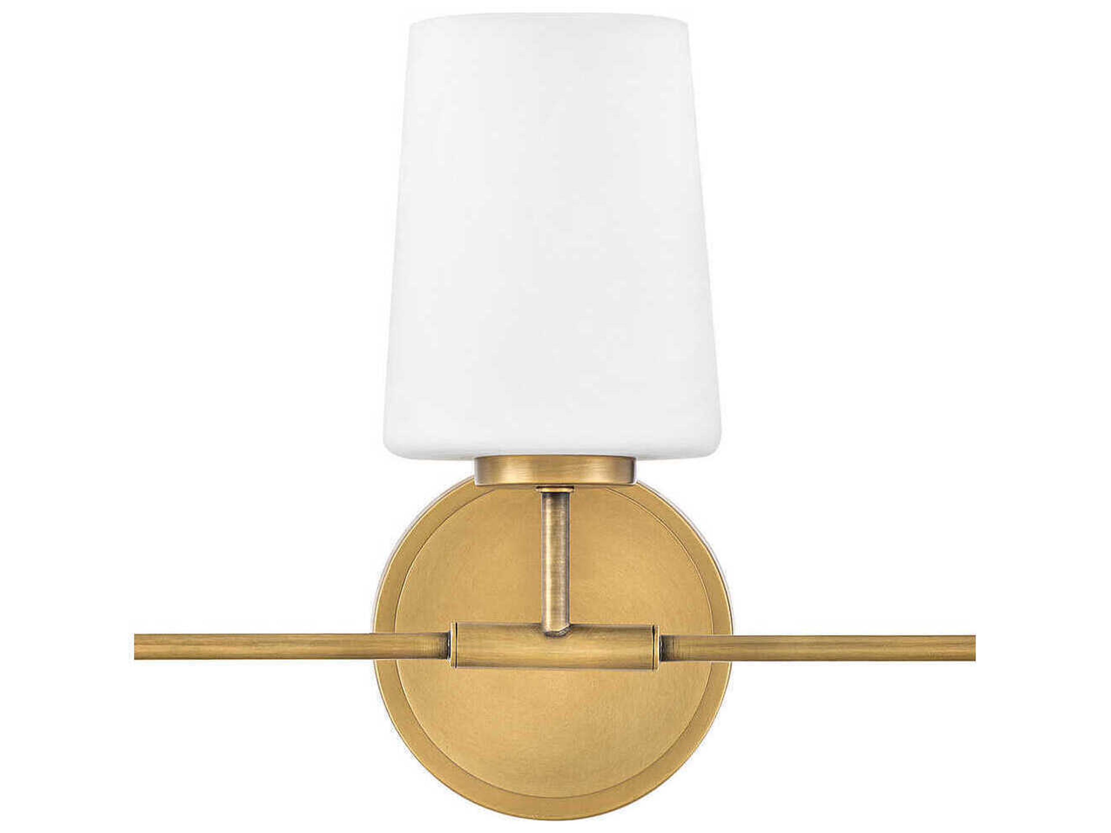 Hinkley Kline 3-Light Heritage Brass Glass Vanity Light