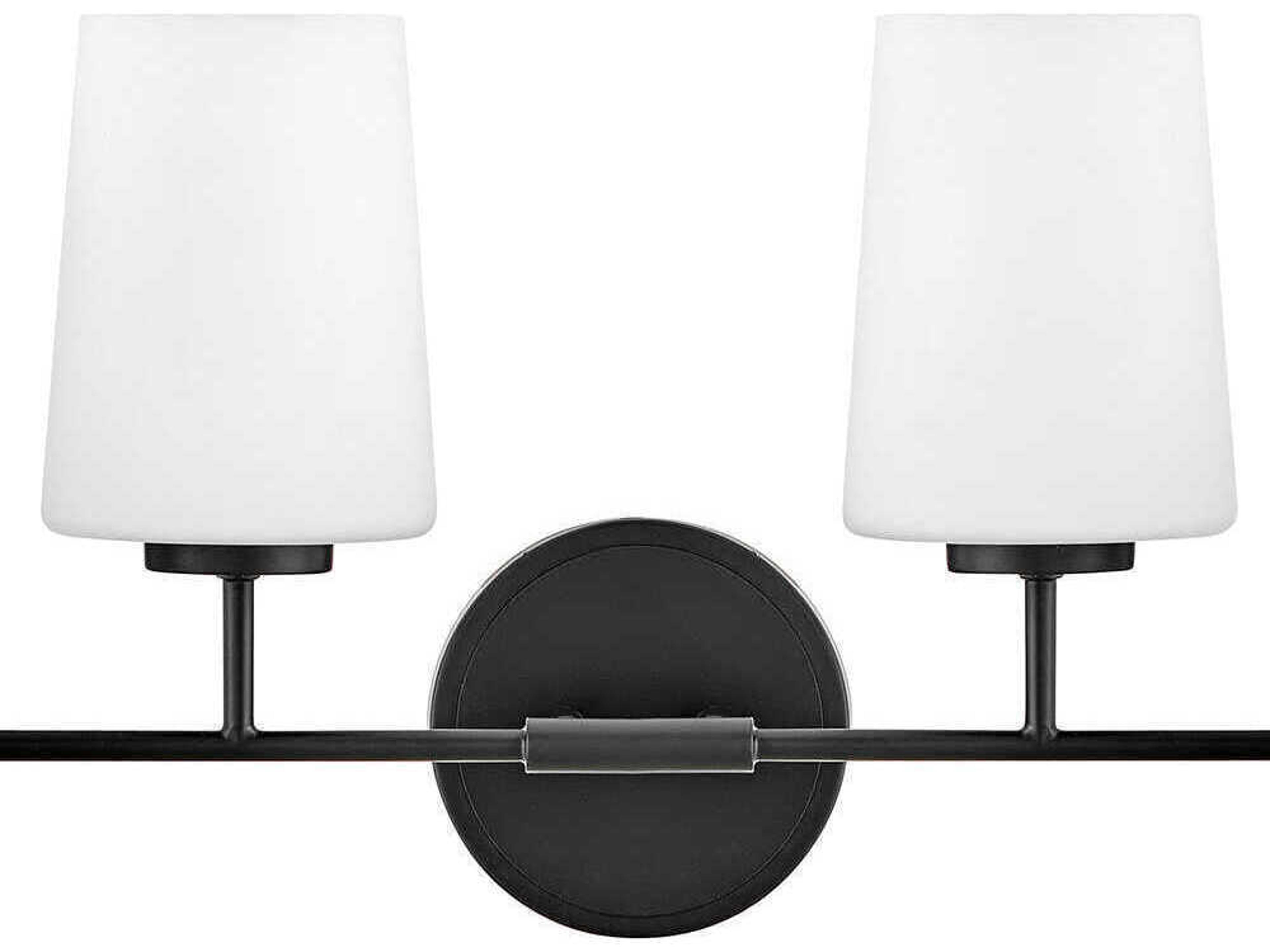 Hinkley Kline 4-Light Black Glass Vanity Light