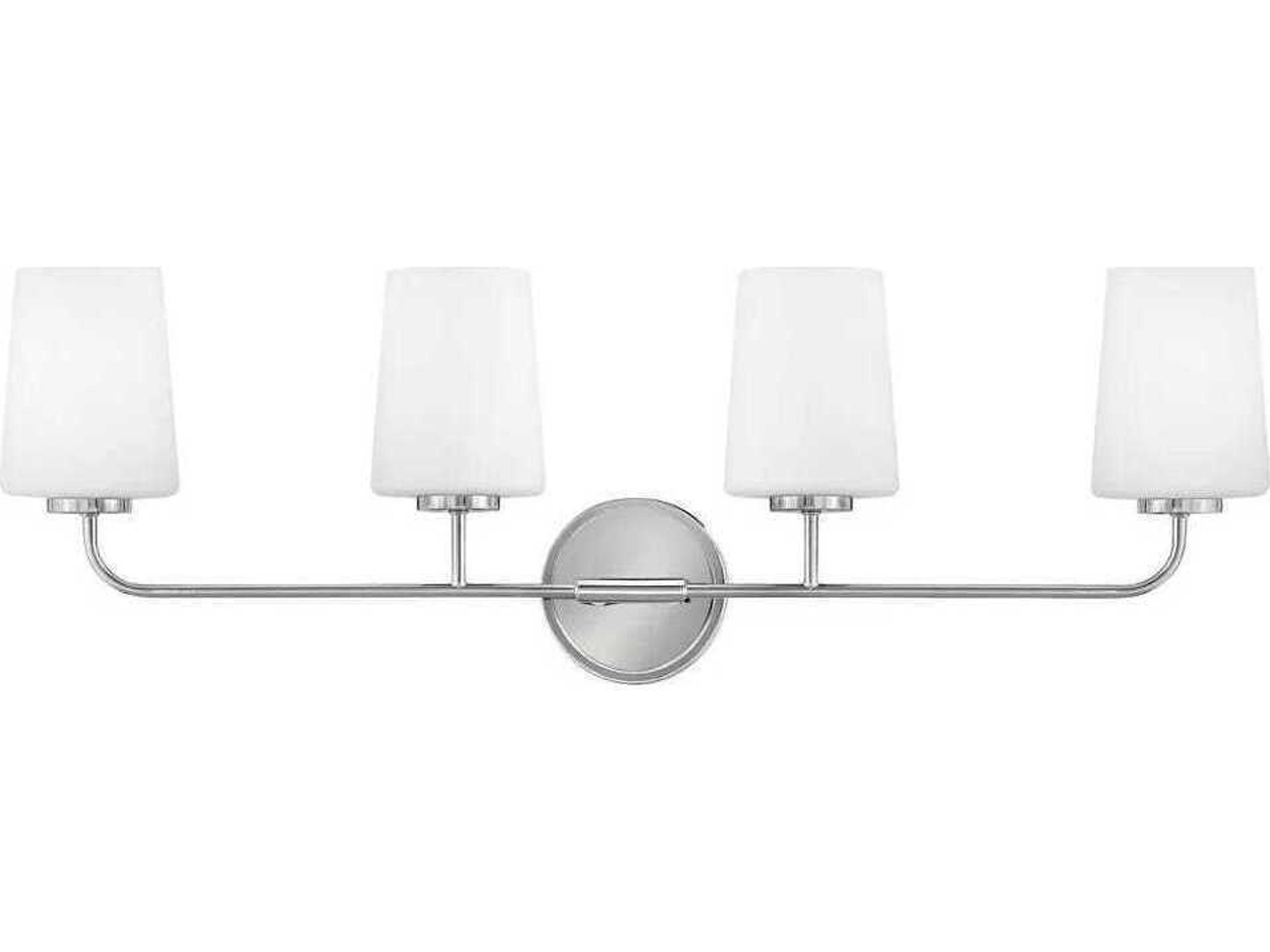 Kline 4-Light Chrome Glass Vanity Light