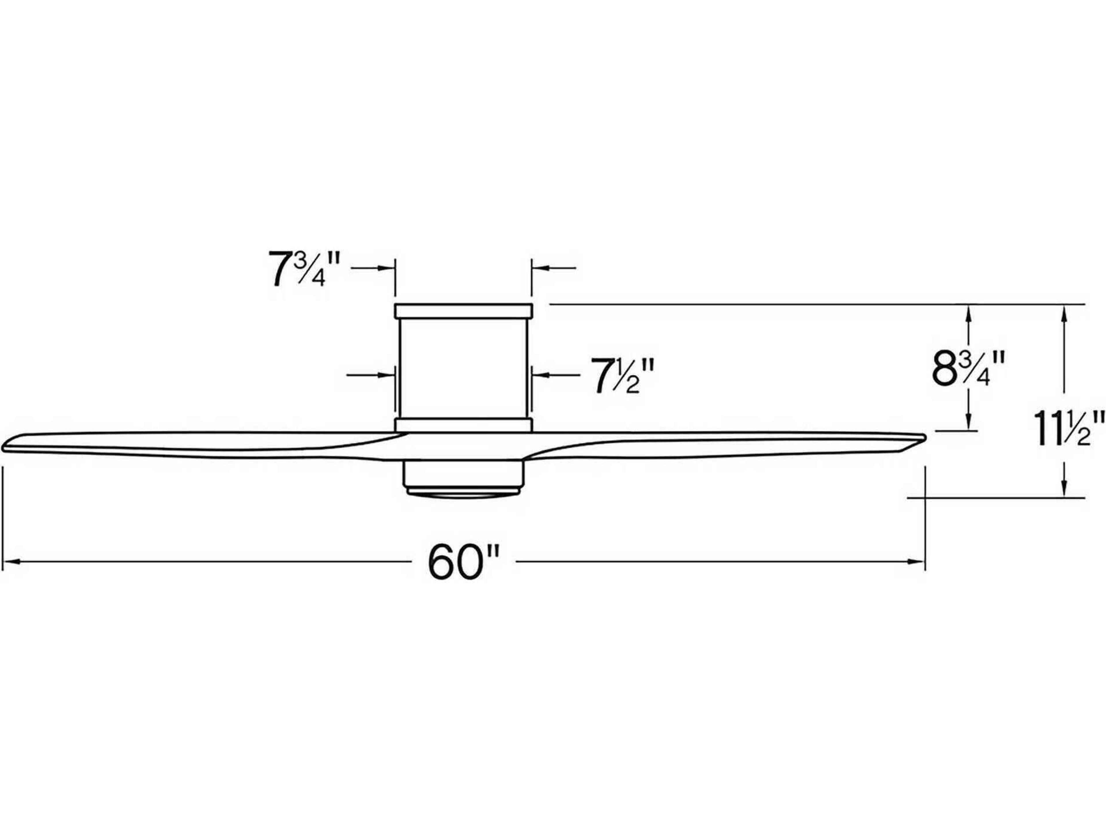Hinkley Hover Flush 60" LED Ceiling Fan