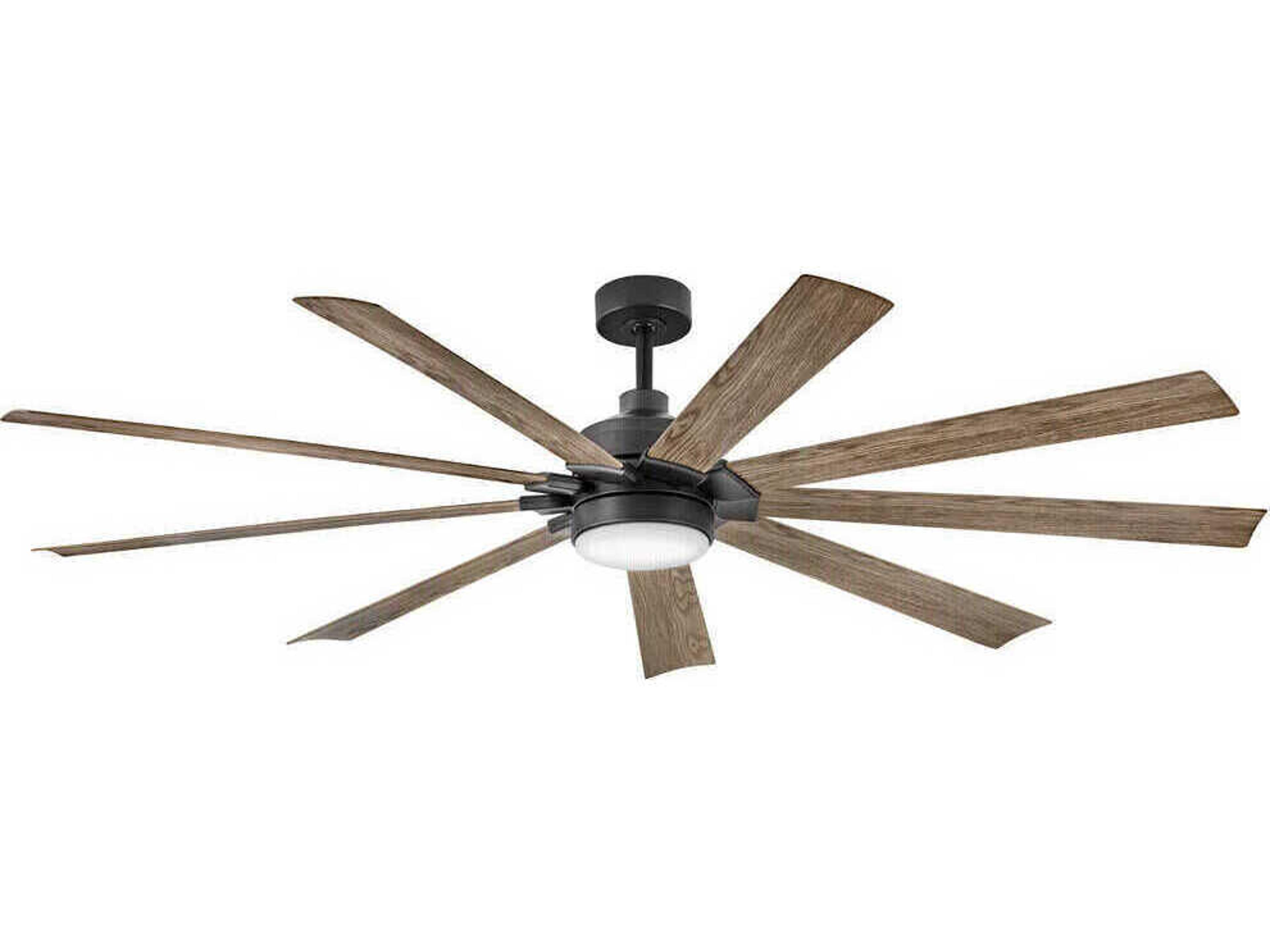Turbine 80" LED Ceiling Fan with Driftwood Baldes