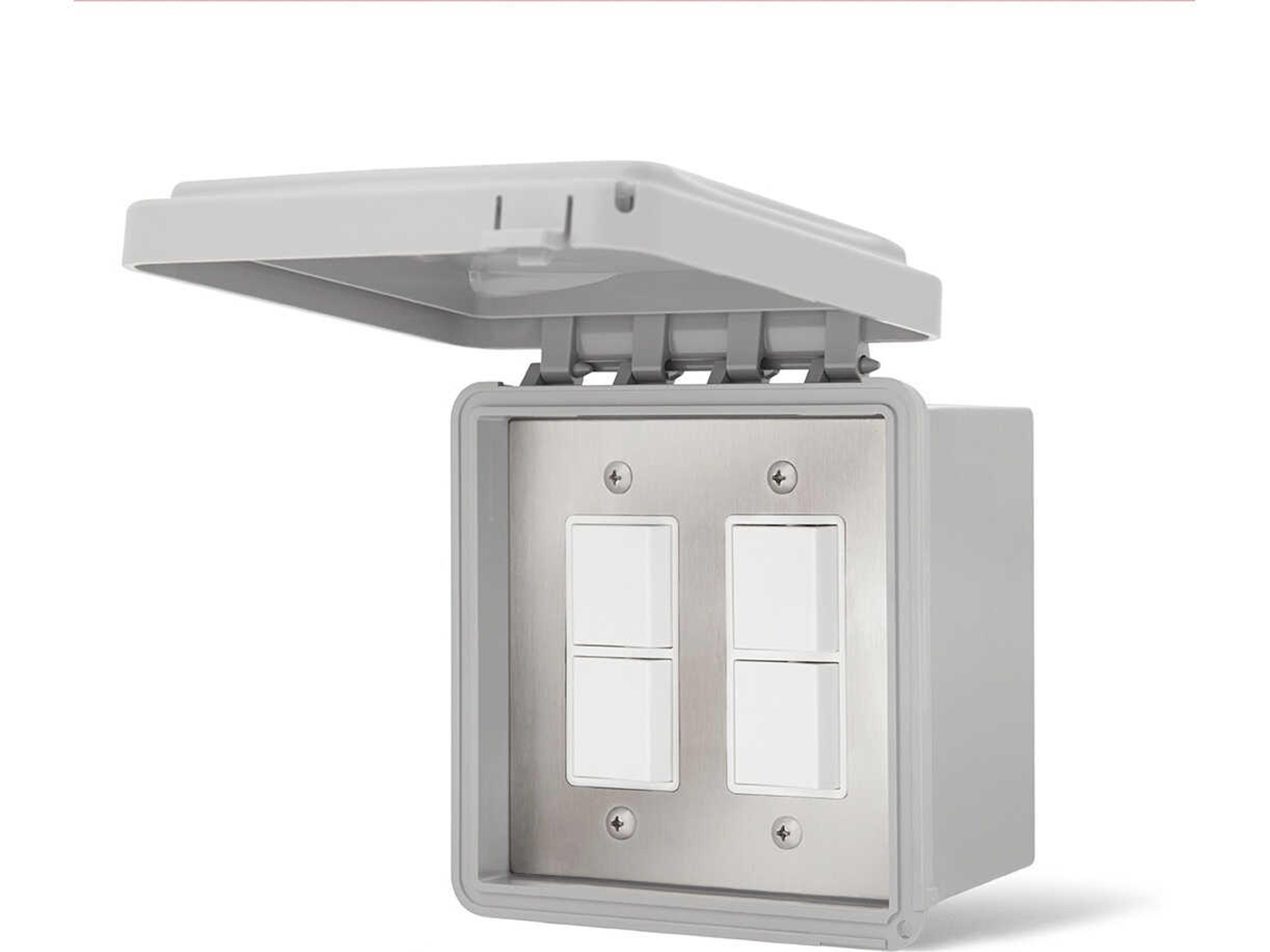 Dual Duplex Switch Surface Mount & Gang Box 20 Amp Per Pole