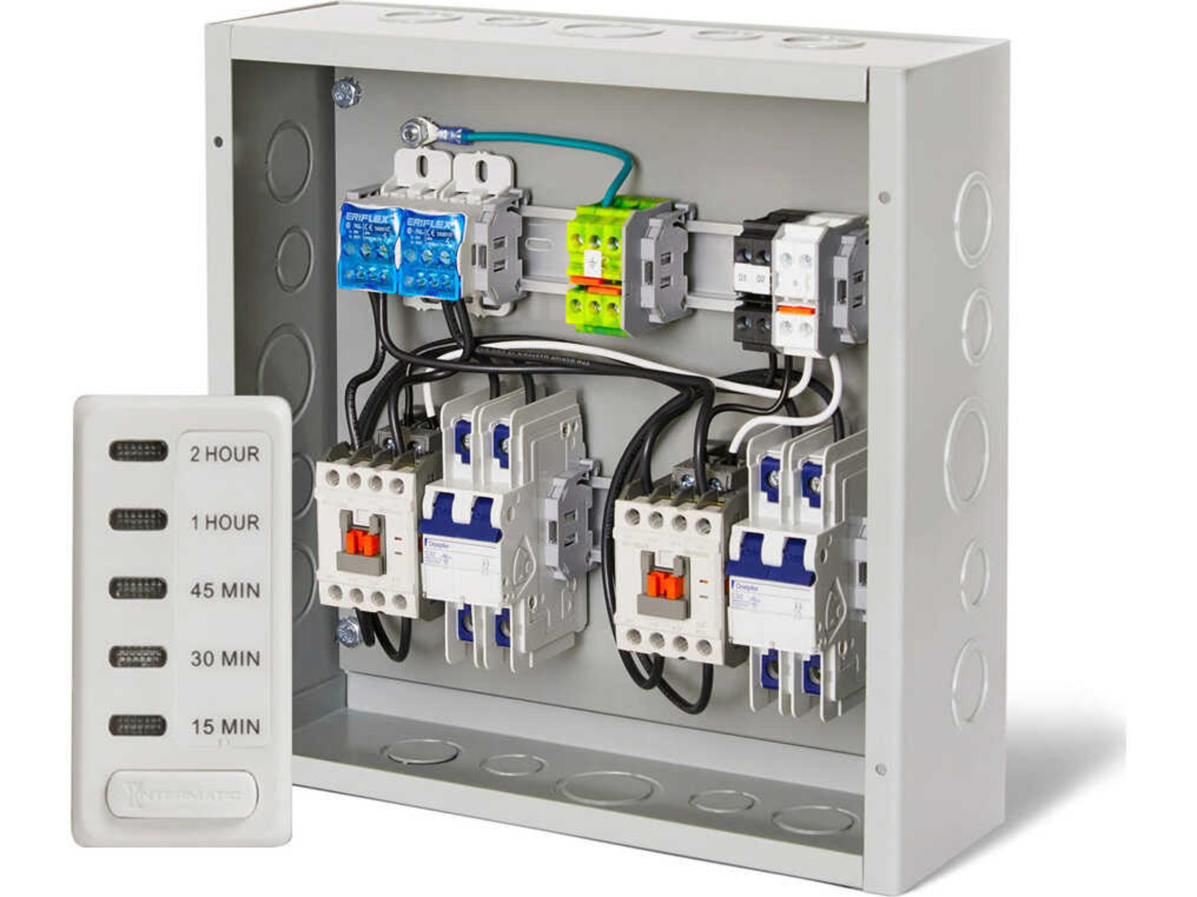 Dual Contractor Panel CP-1200 2X with Timer built with 20 AMP Breaker