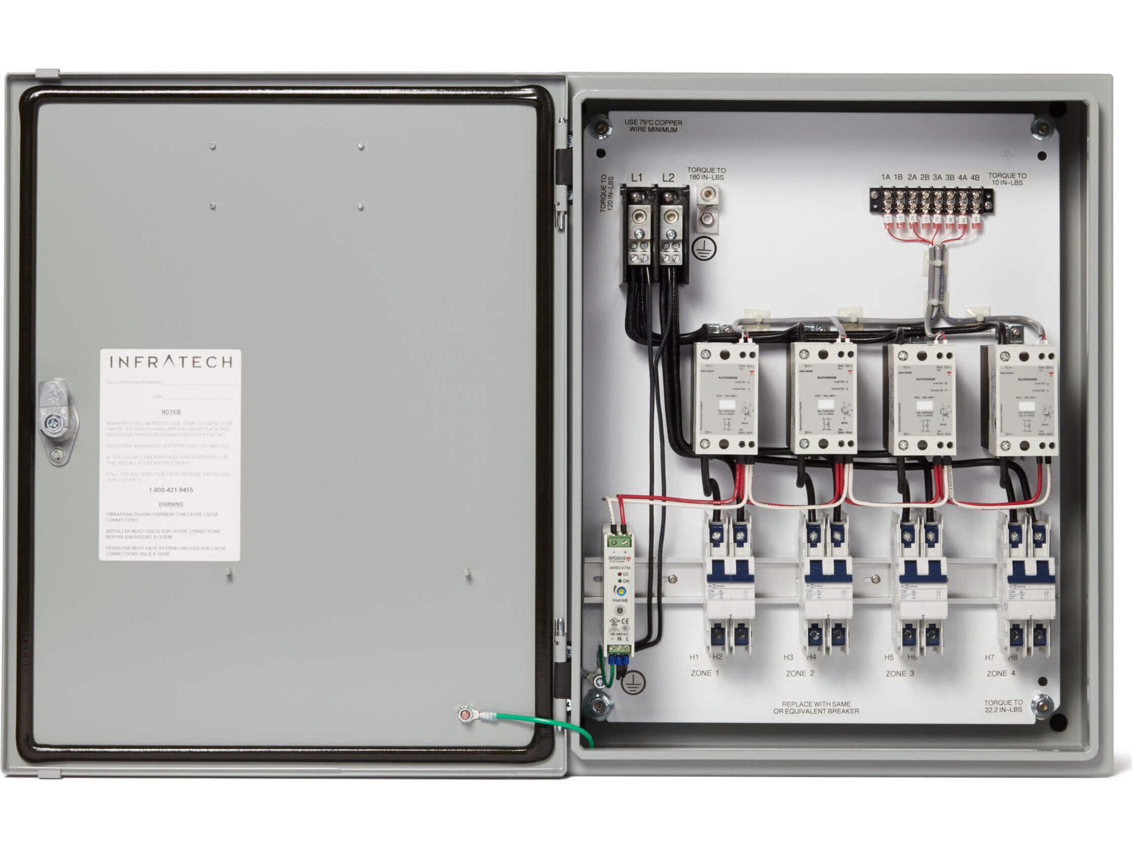 Infratech Steel Gray 4 Relay Home Management Panel