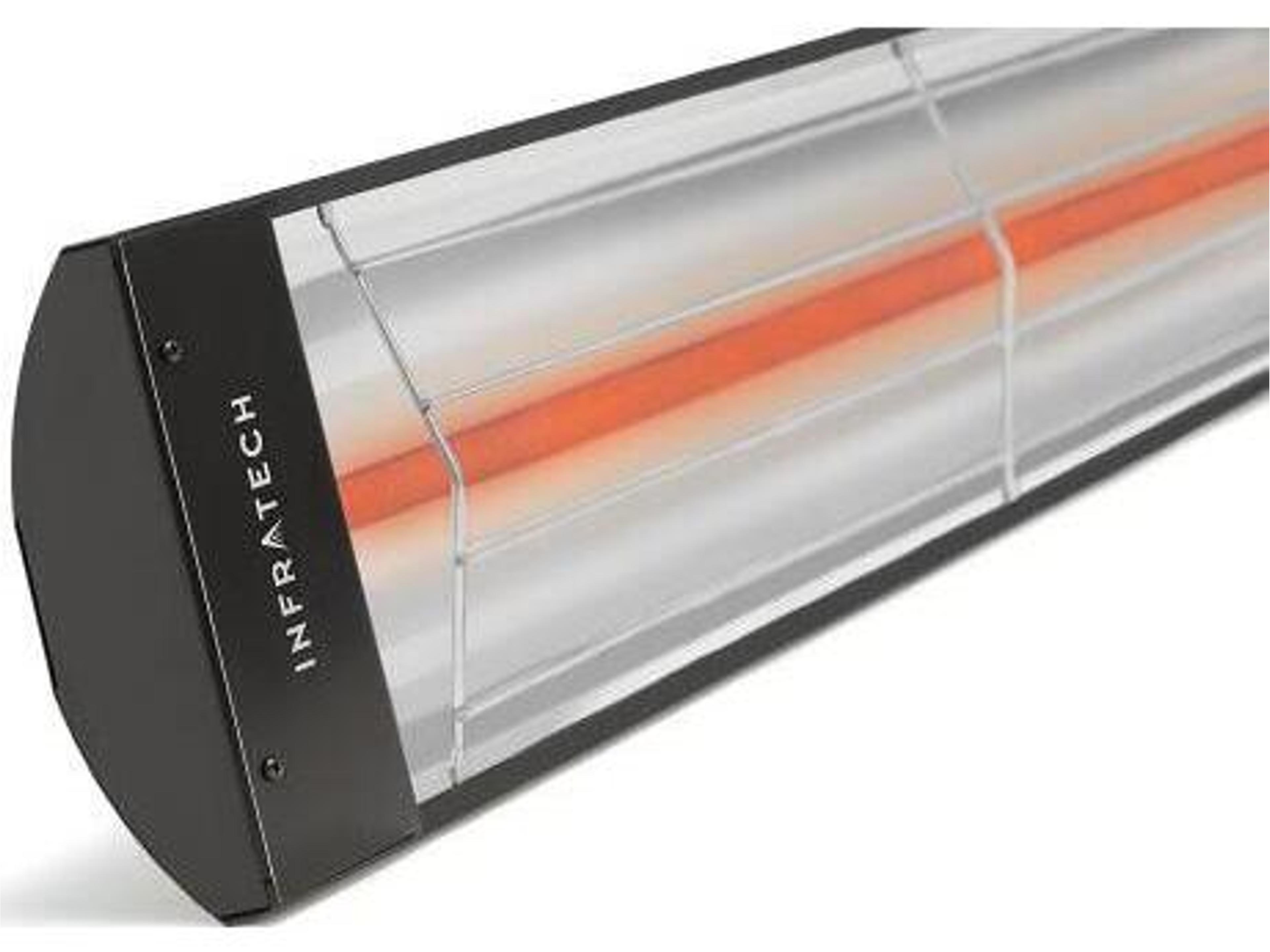 Infratech 33'' 1500 Watt 120 Volt Garage Outdoor Patio Heater - Black Powdercoat Cold Rolled Steel