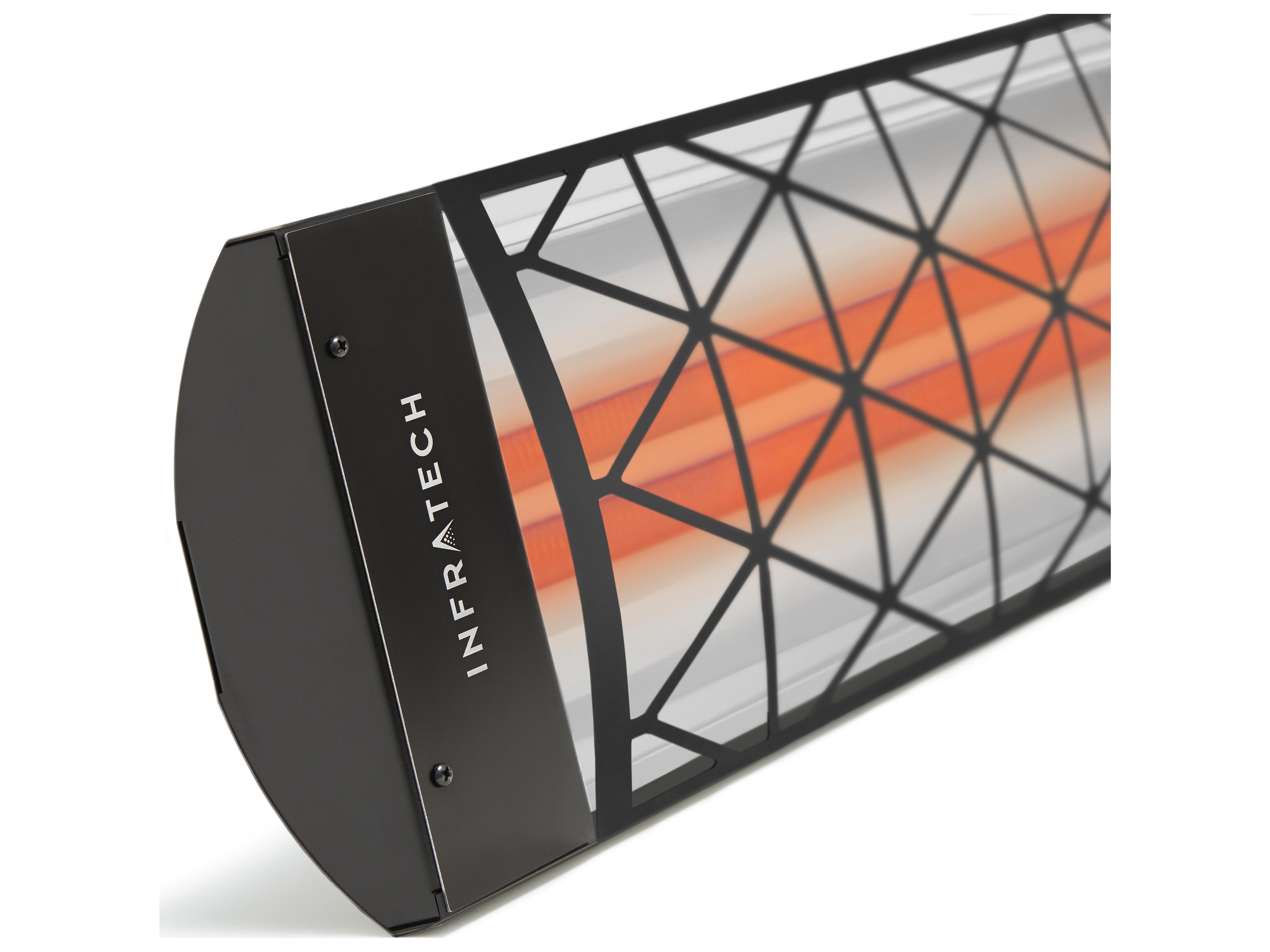 Infratech Motif Dual Element Stainless Steel Outdoor Heater Black 39 Inches Wide 4000 Watt 240 Volt Contemporary