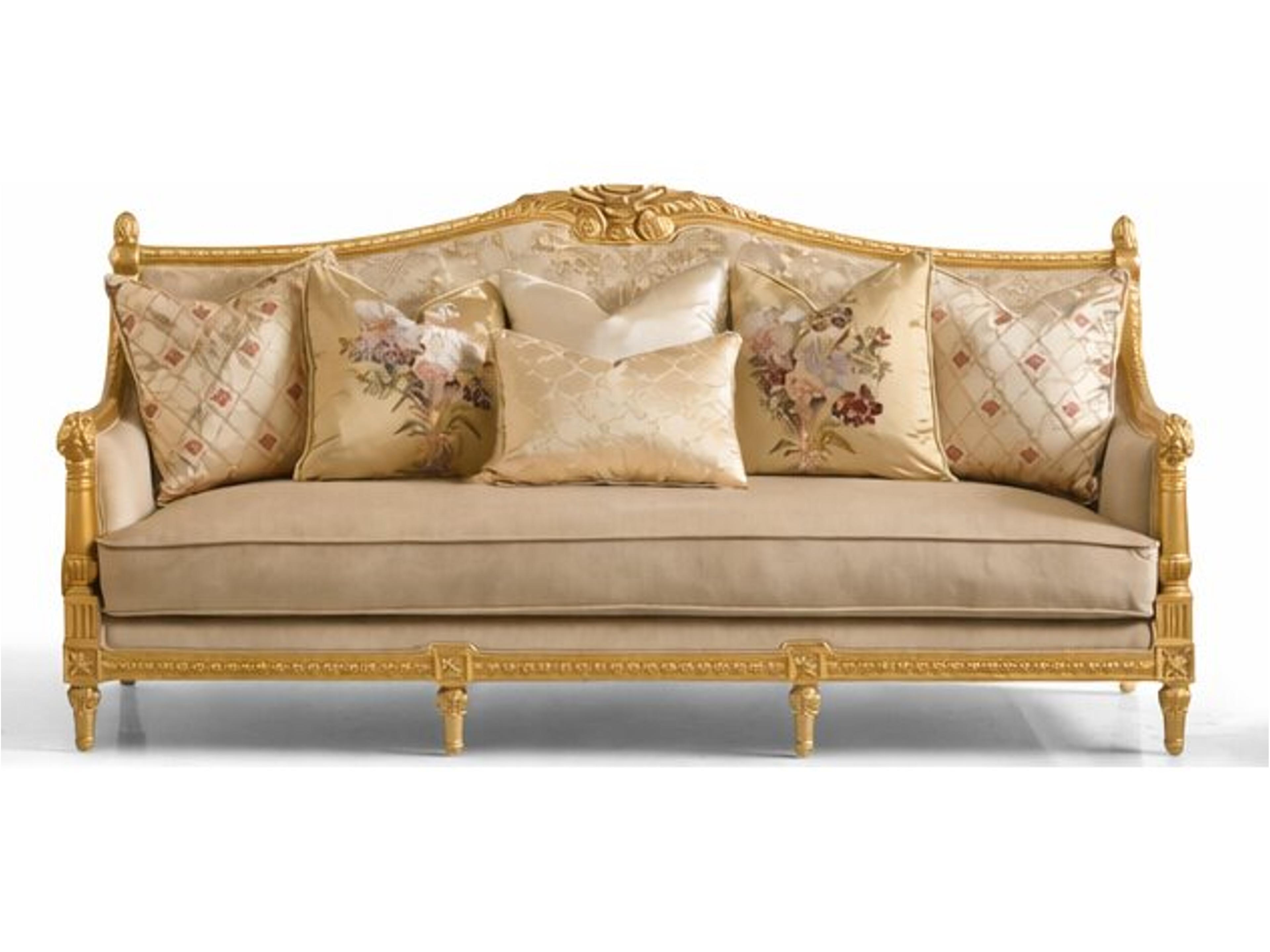 009 Beige Velvet Upholstered Sofa