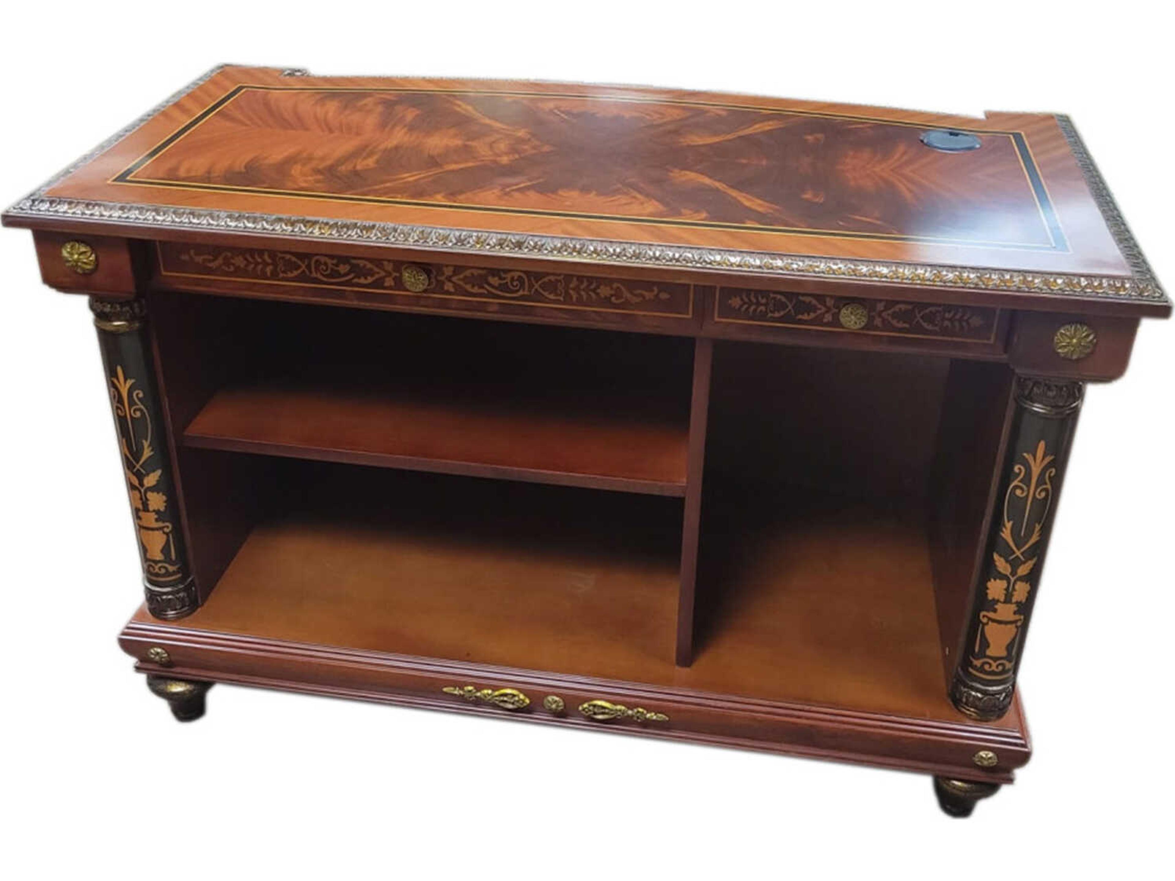 3002 Brown Solid Wood Computer Desk