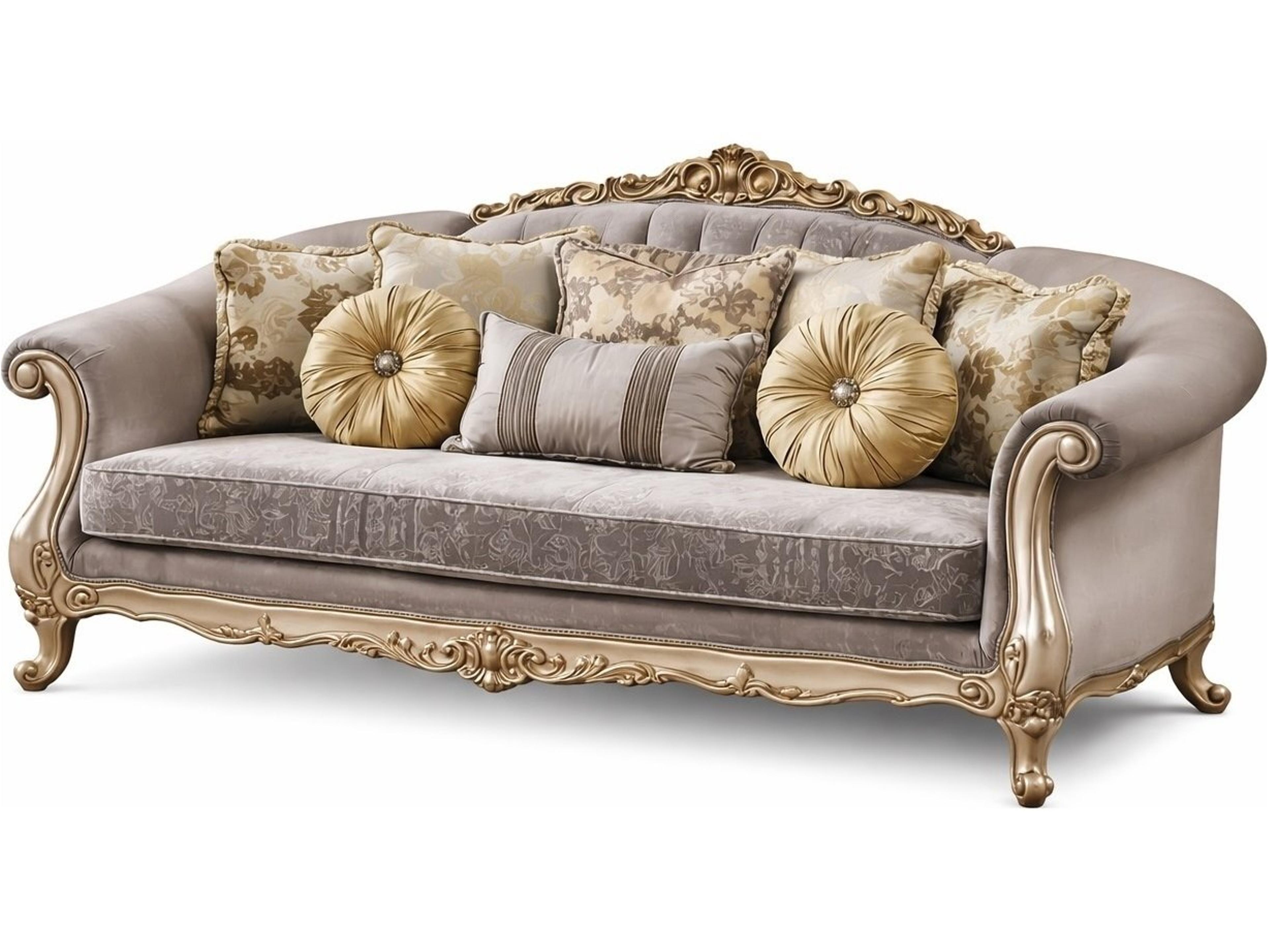 609 Gray Upholstered Sofa