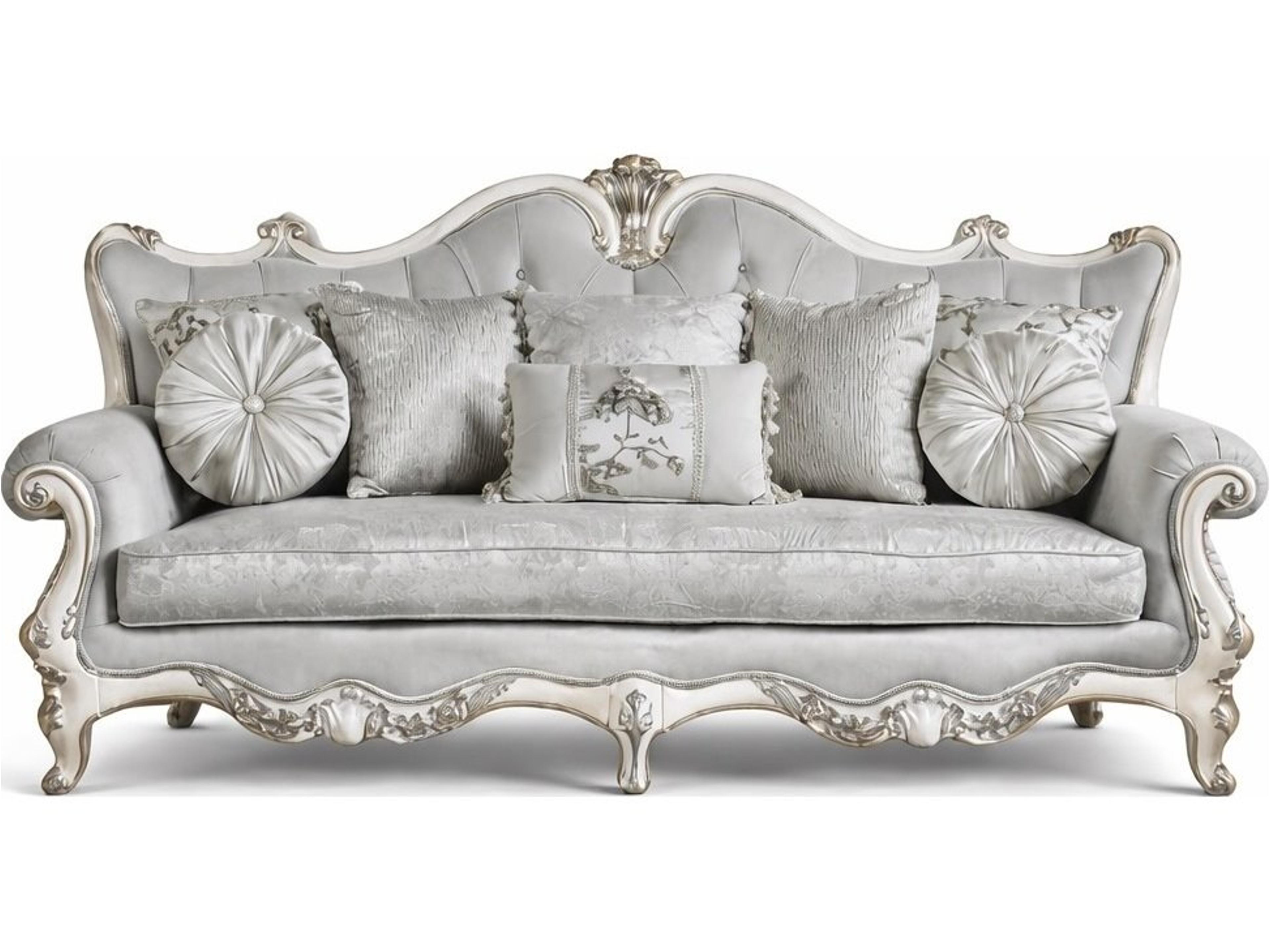 610 Silver Upholstered Sofa