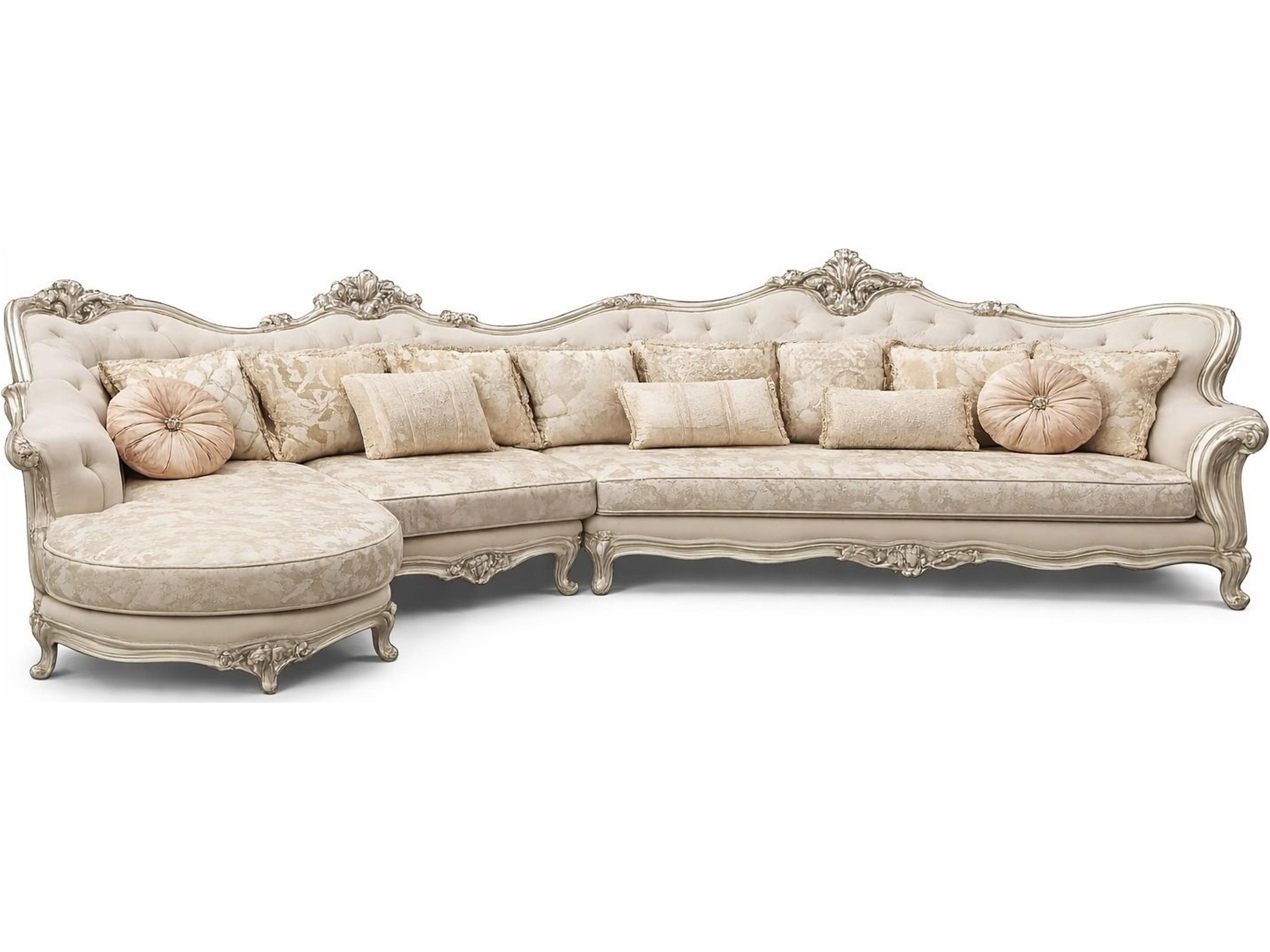 671 Beige Upholstered Sectional Sofa