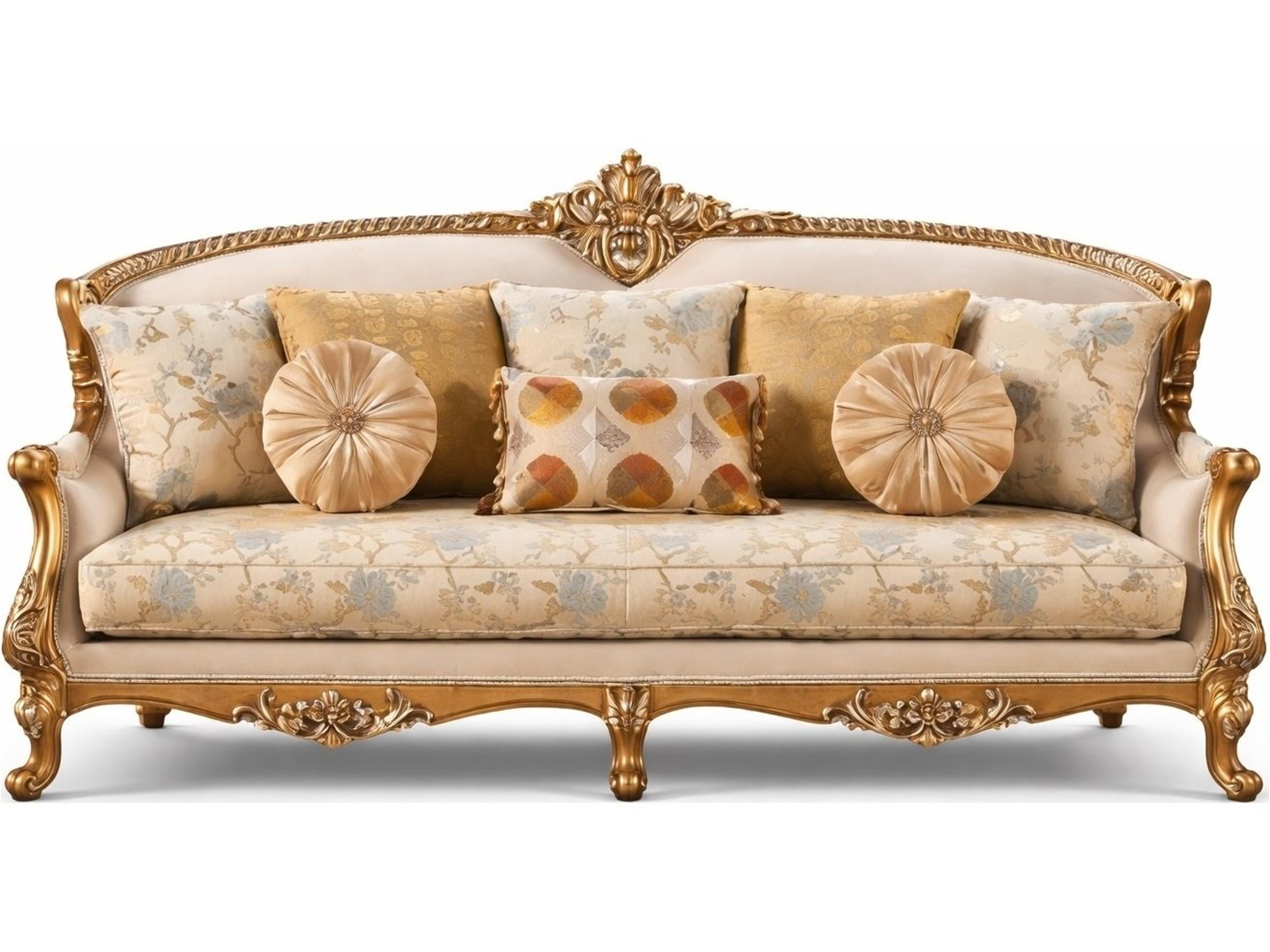 698 Beige Upholstered Sofa