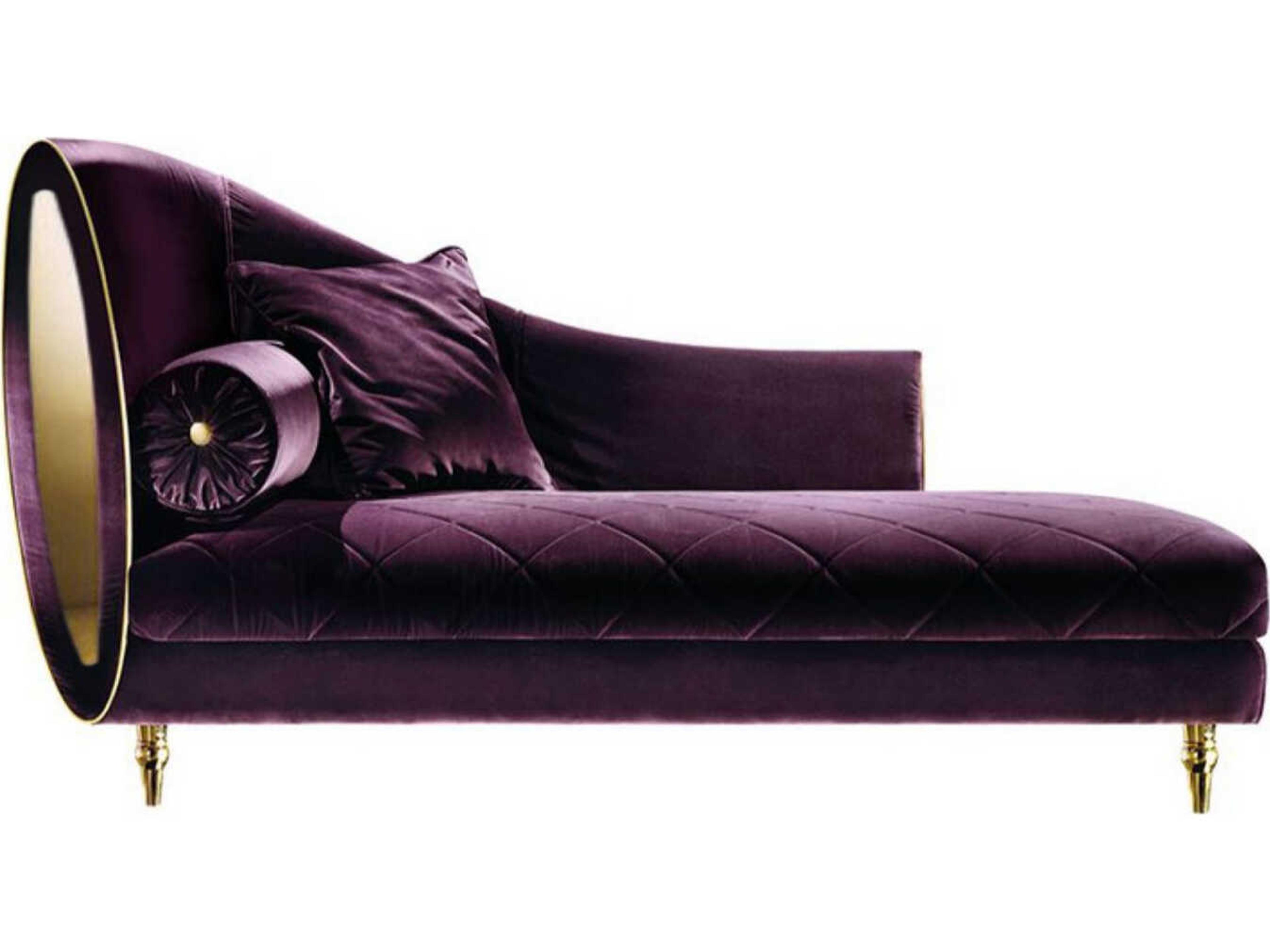 809 Purple Upholstered Chaise