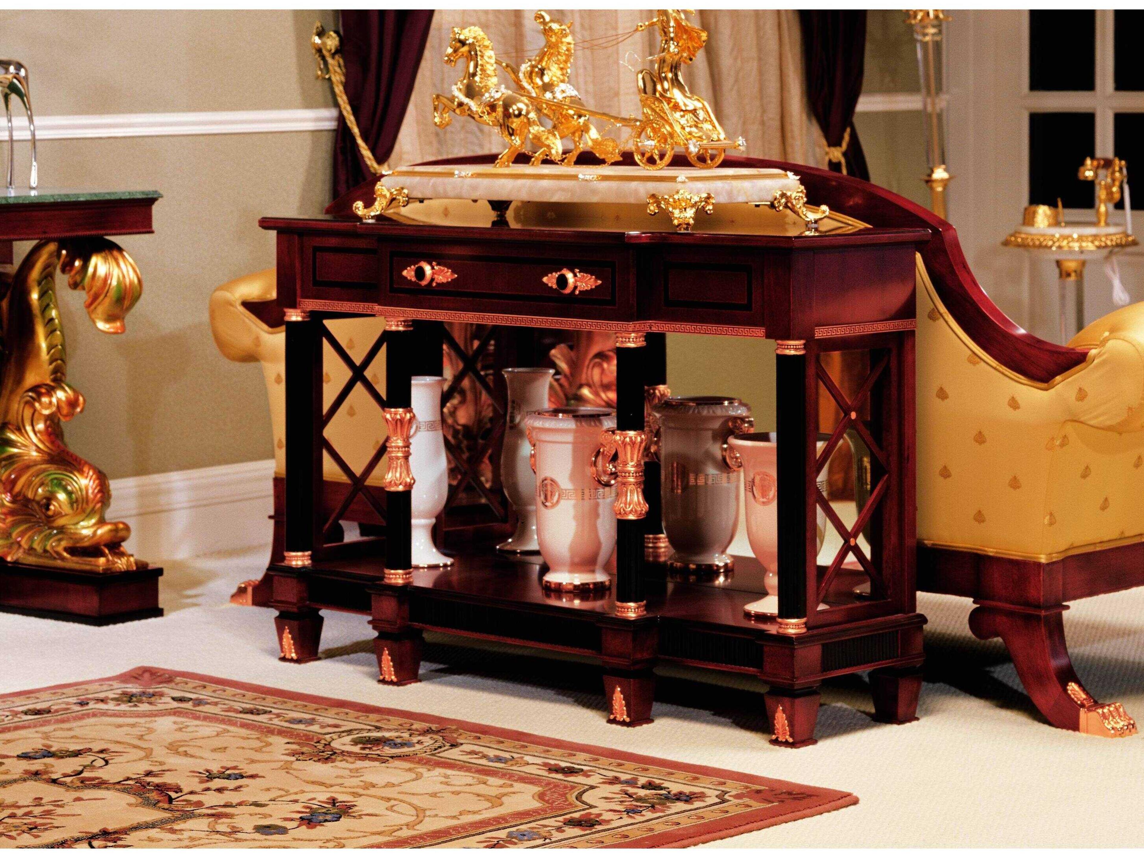 86266 Rectangular Wood Console Table