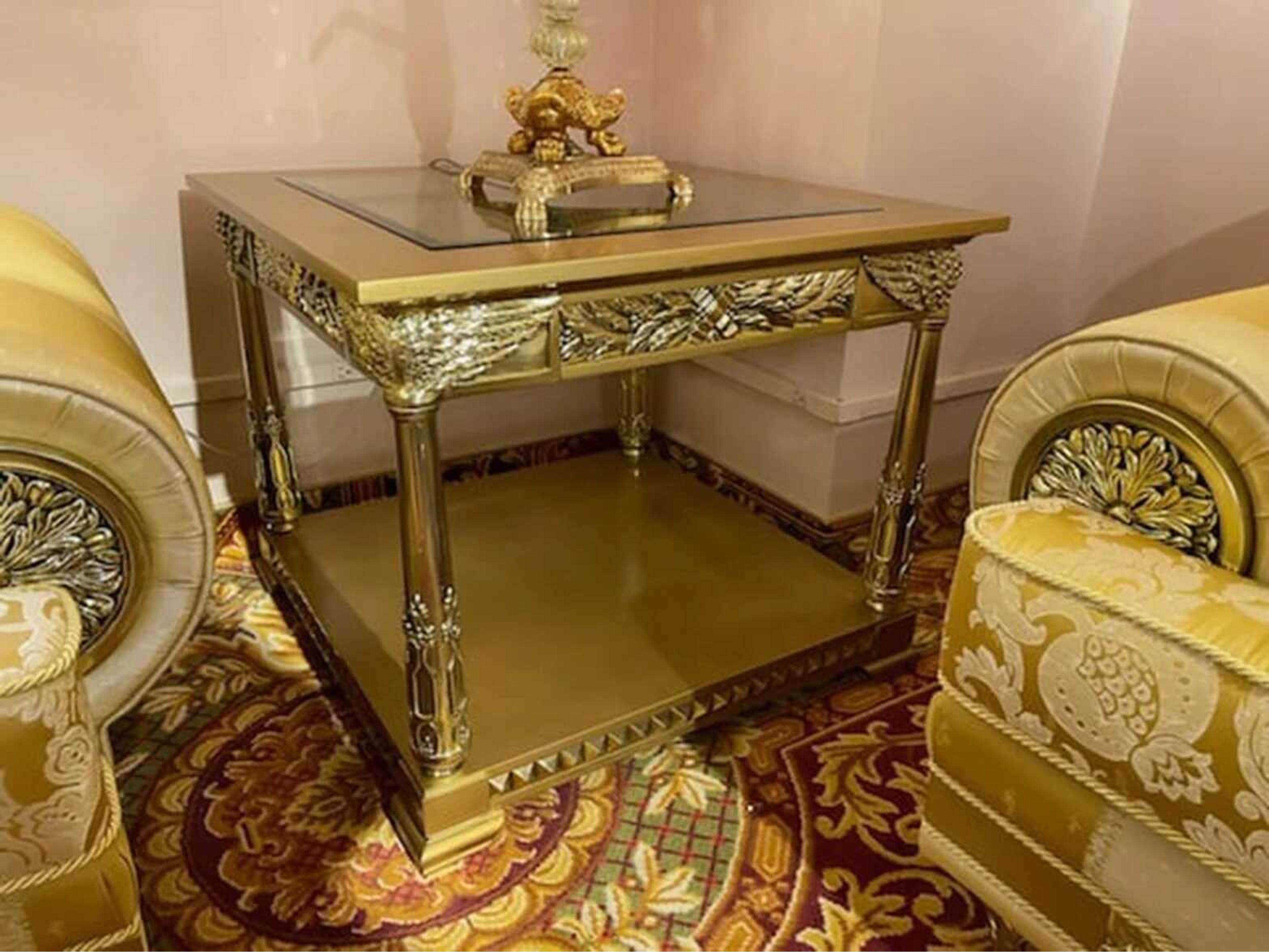 A-37 Square Glass End Table