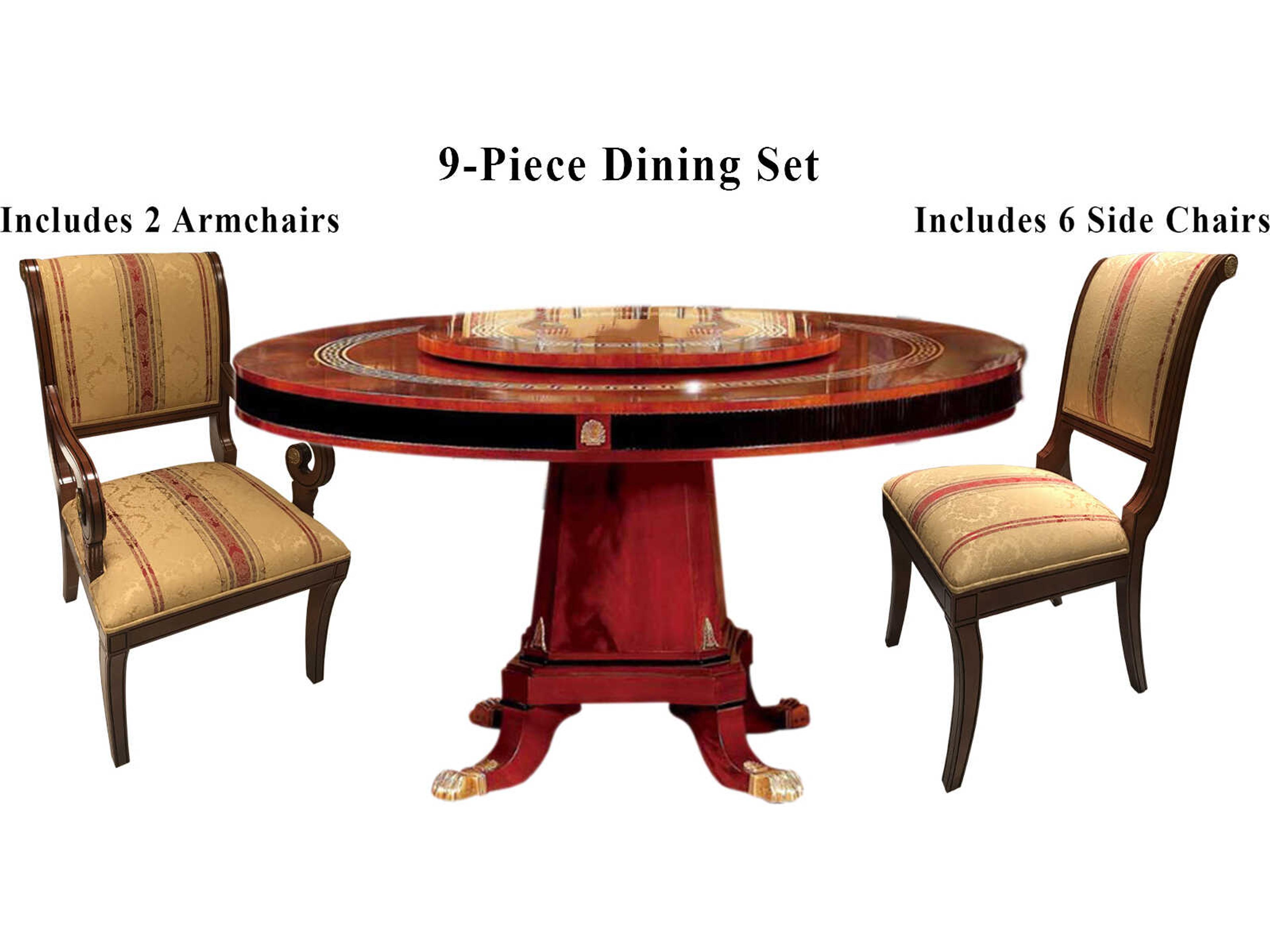 E-10 Walnut Wood Dining Room Set