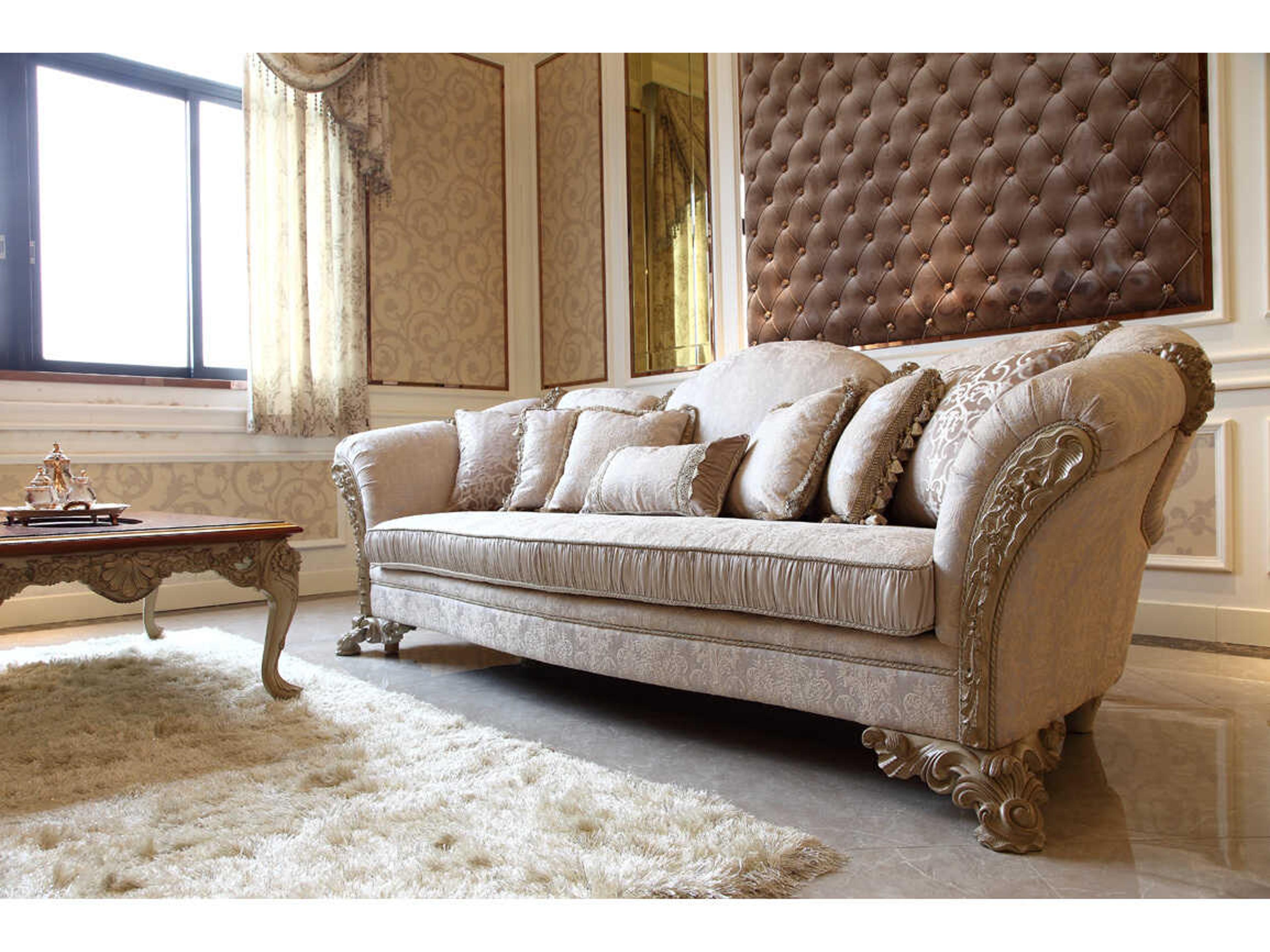 E-10 Cream Upholstered Sofa