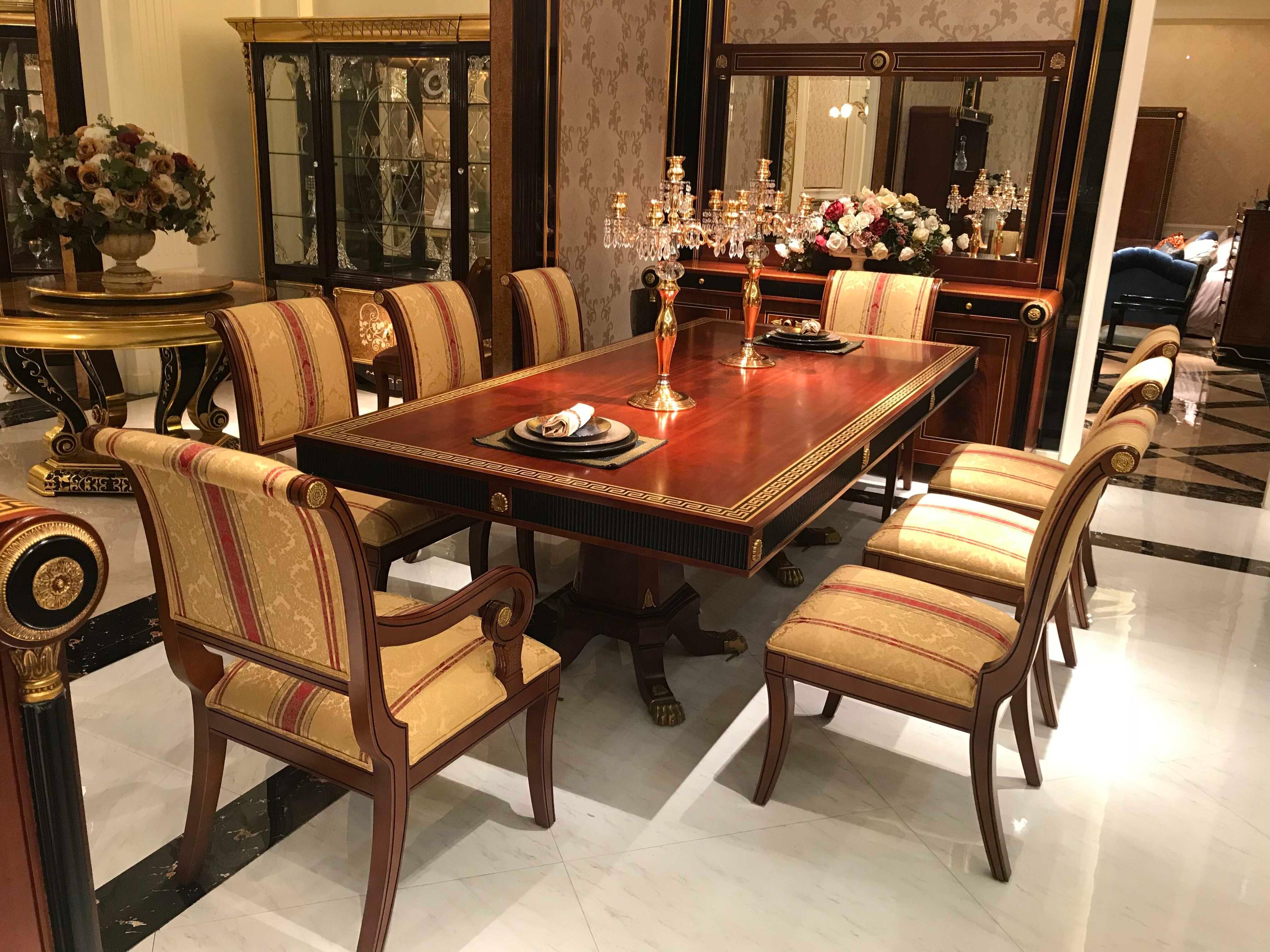 Infinity Furniture Import E-10 Walnut Wood Dining Room Set