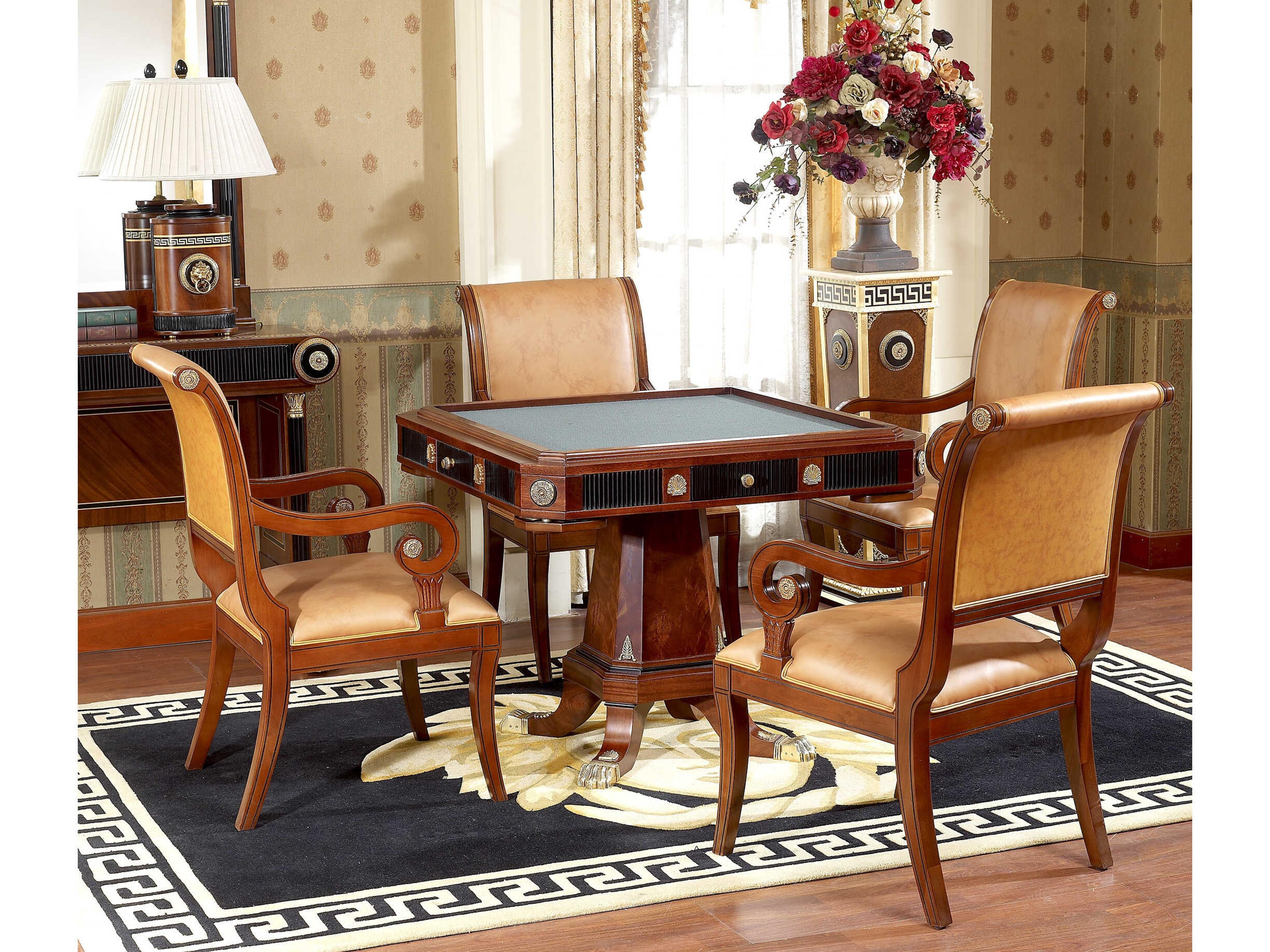 E-10 Brown Hardwood Game Table