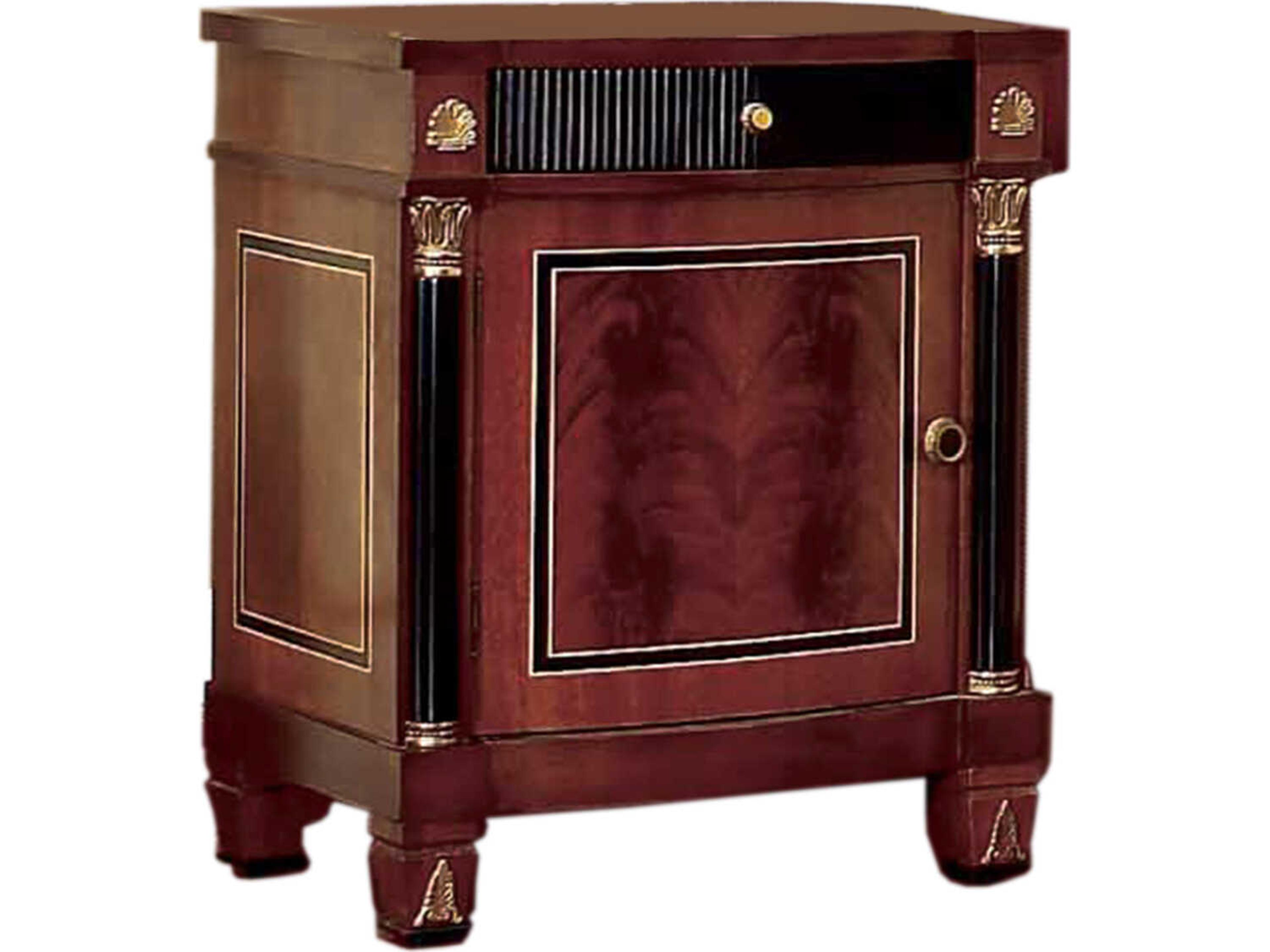 E-10 1-Drawer Cherry Solid Wood Nightstand