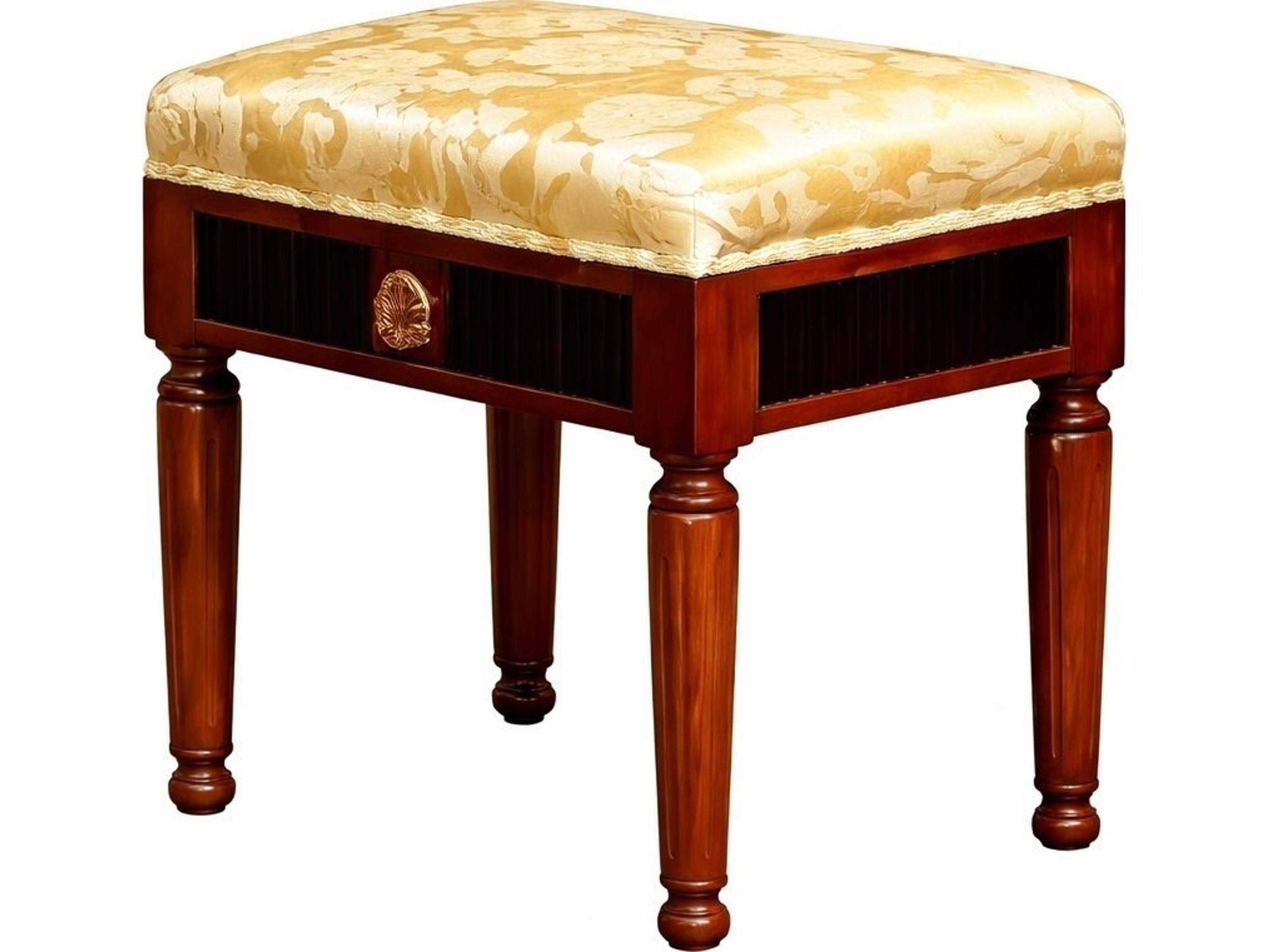 E-10 Upholstered Solid Wood Table Stool