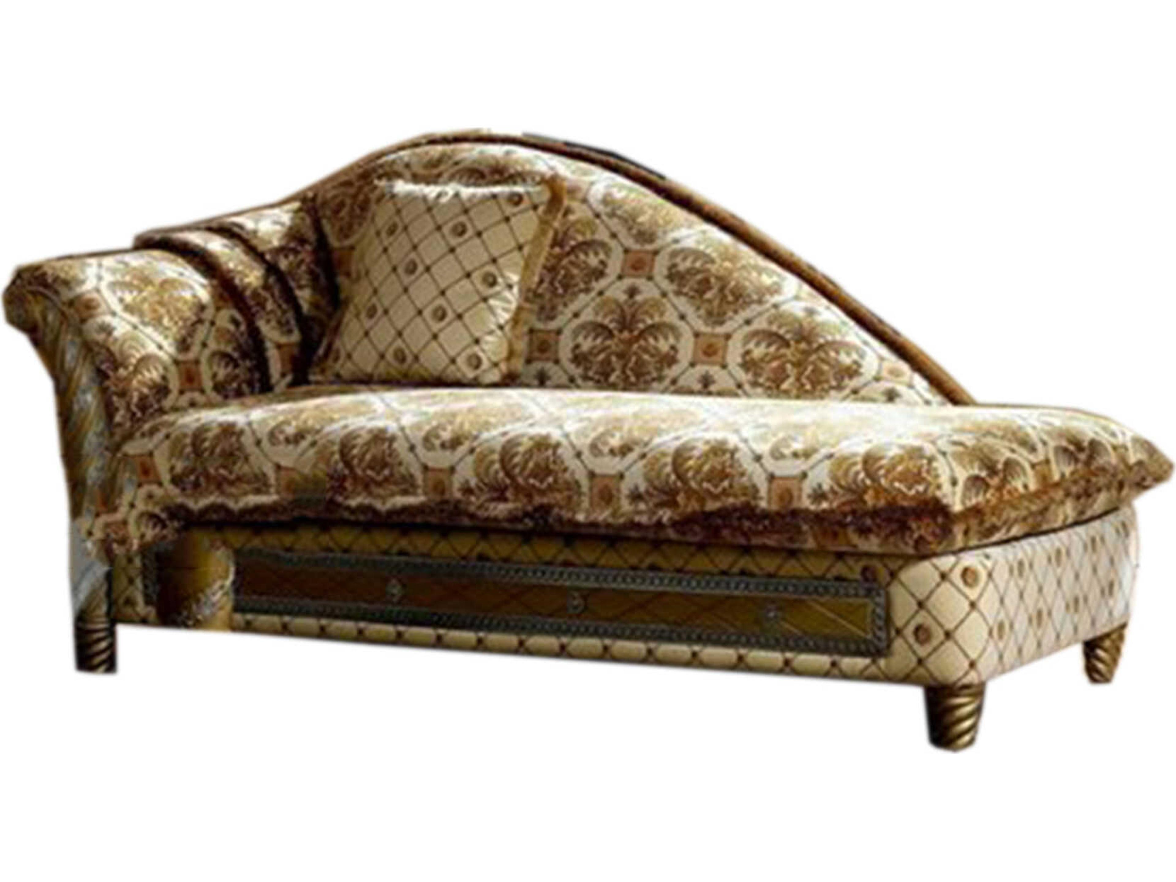E-16 Brown Upholstered Chaise