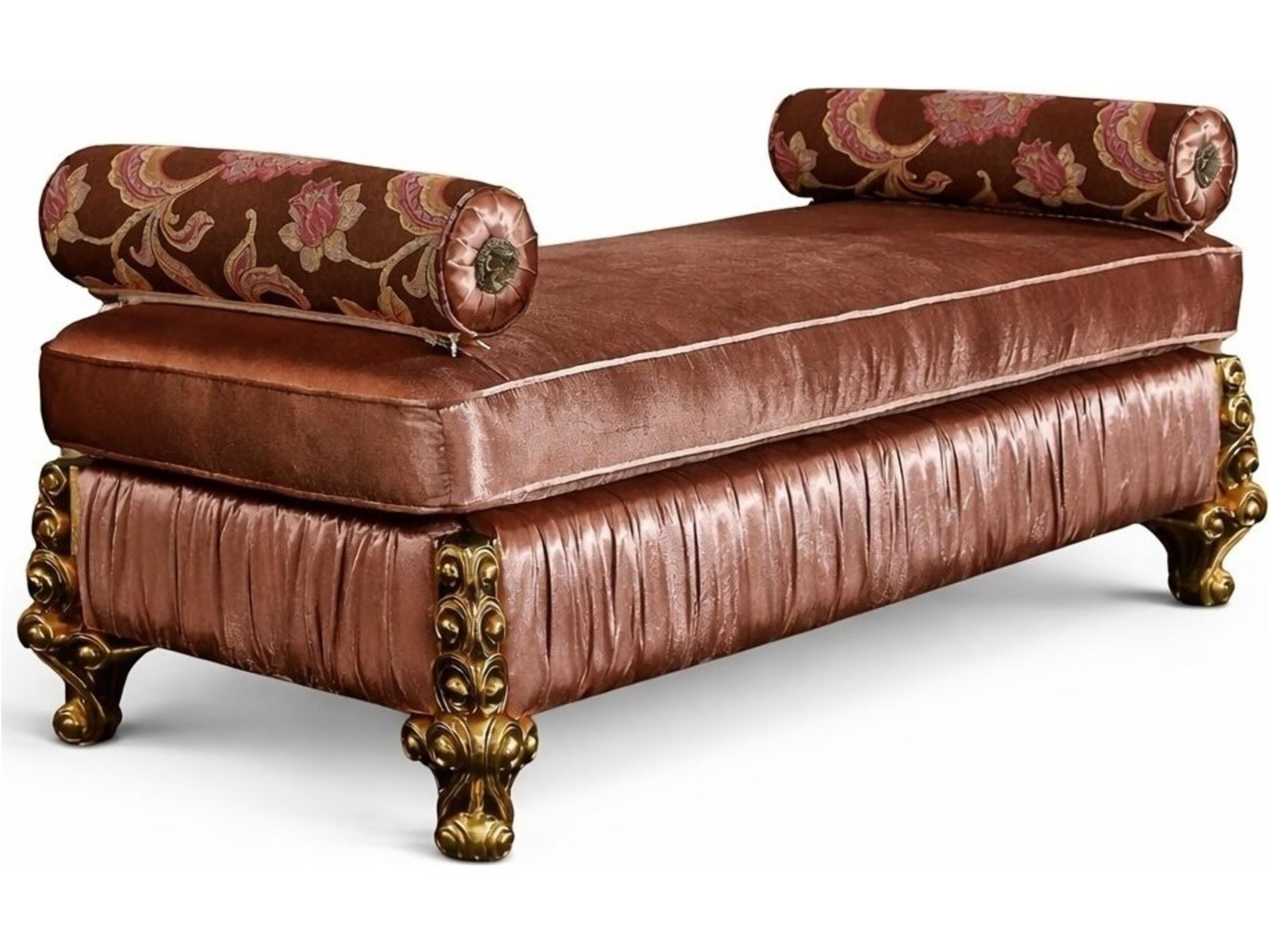 E-13 Brown Upholstered Accent Bench