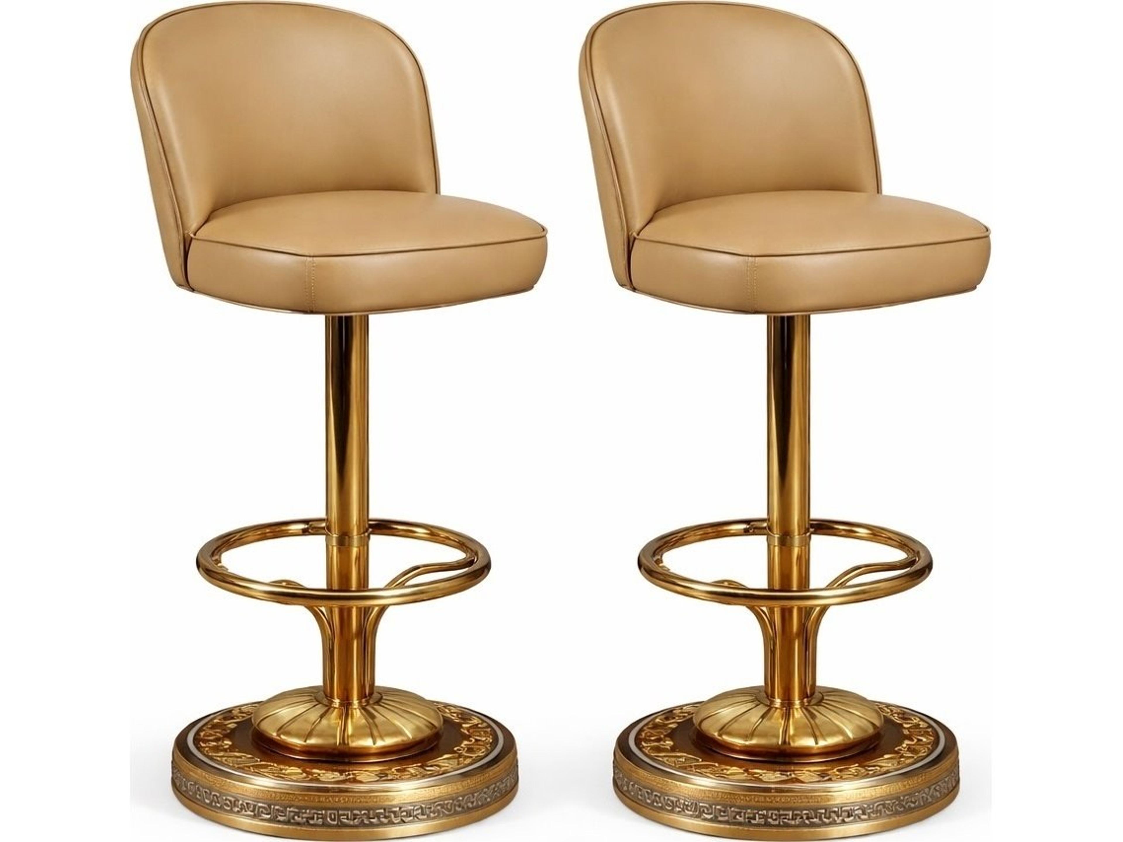 E-16 Leather Swivel Bar Stool