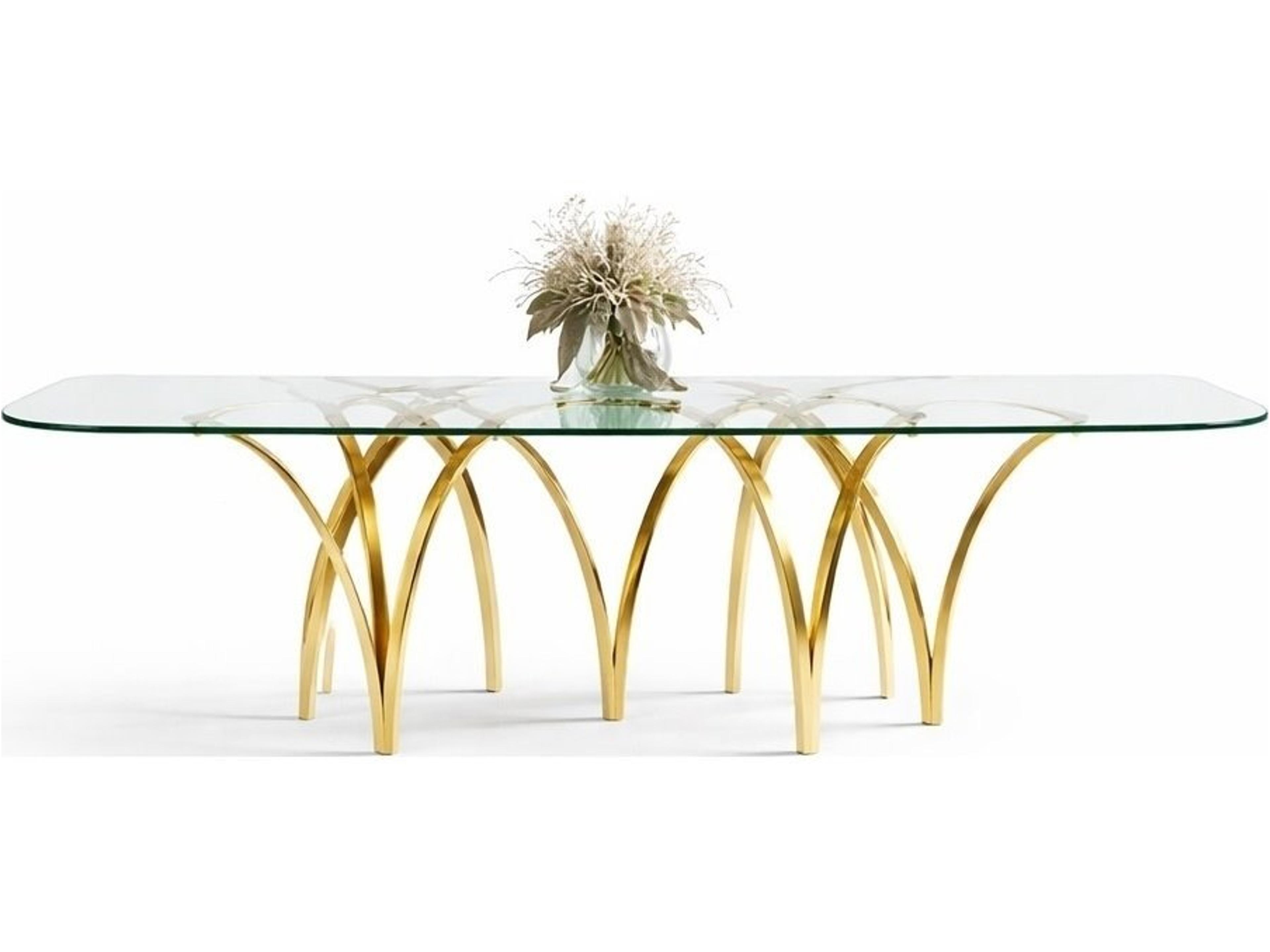 E-16 Rectangular Glass Dining Table