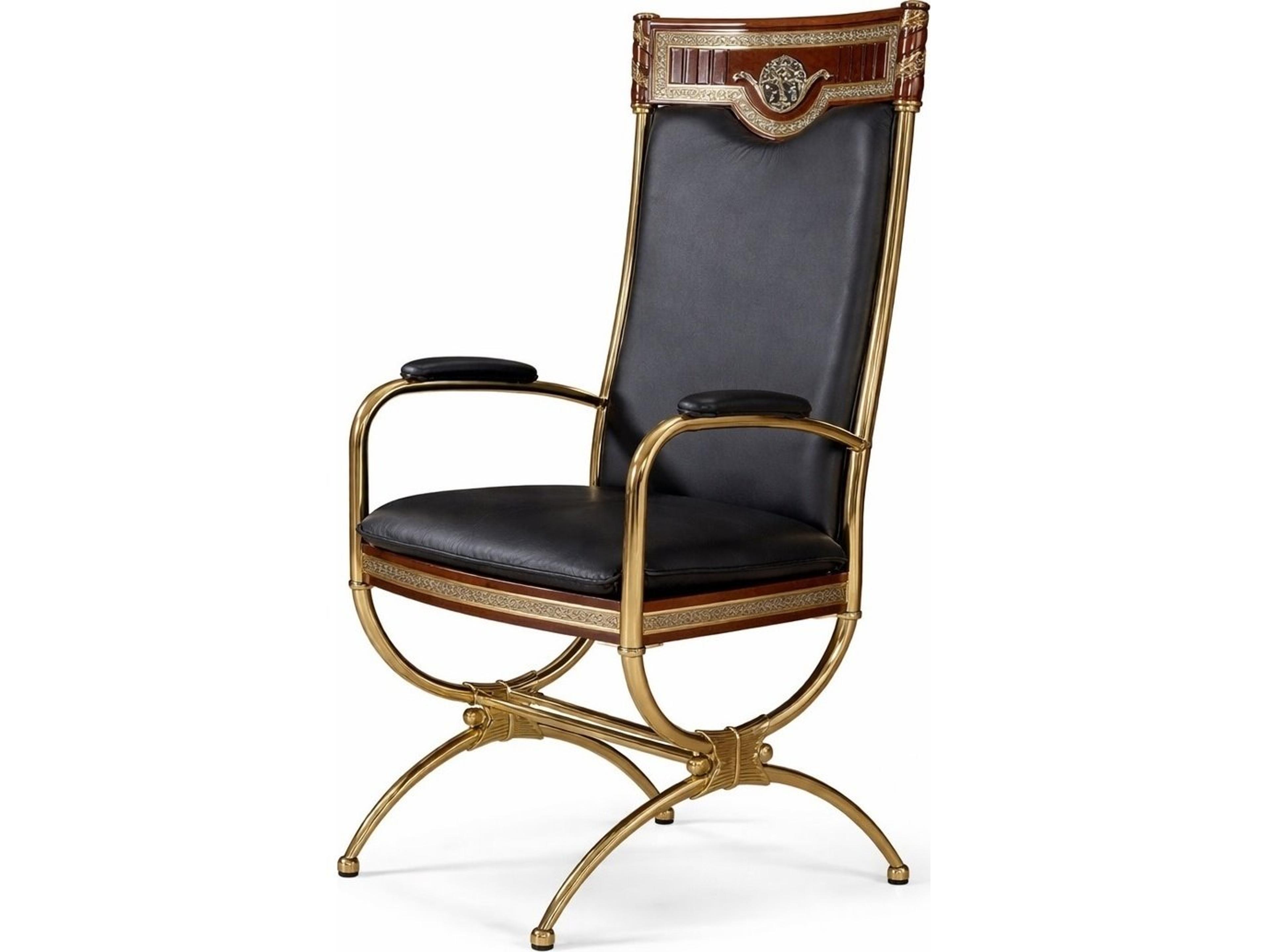 E-16 Black Leather Executive Desk Chair