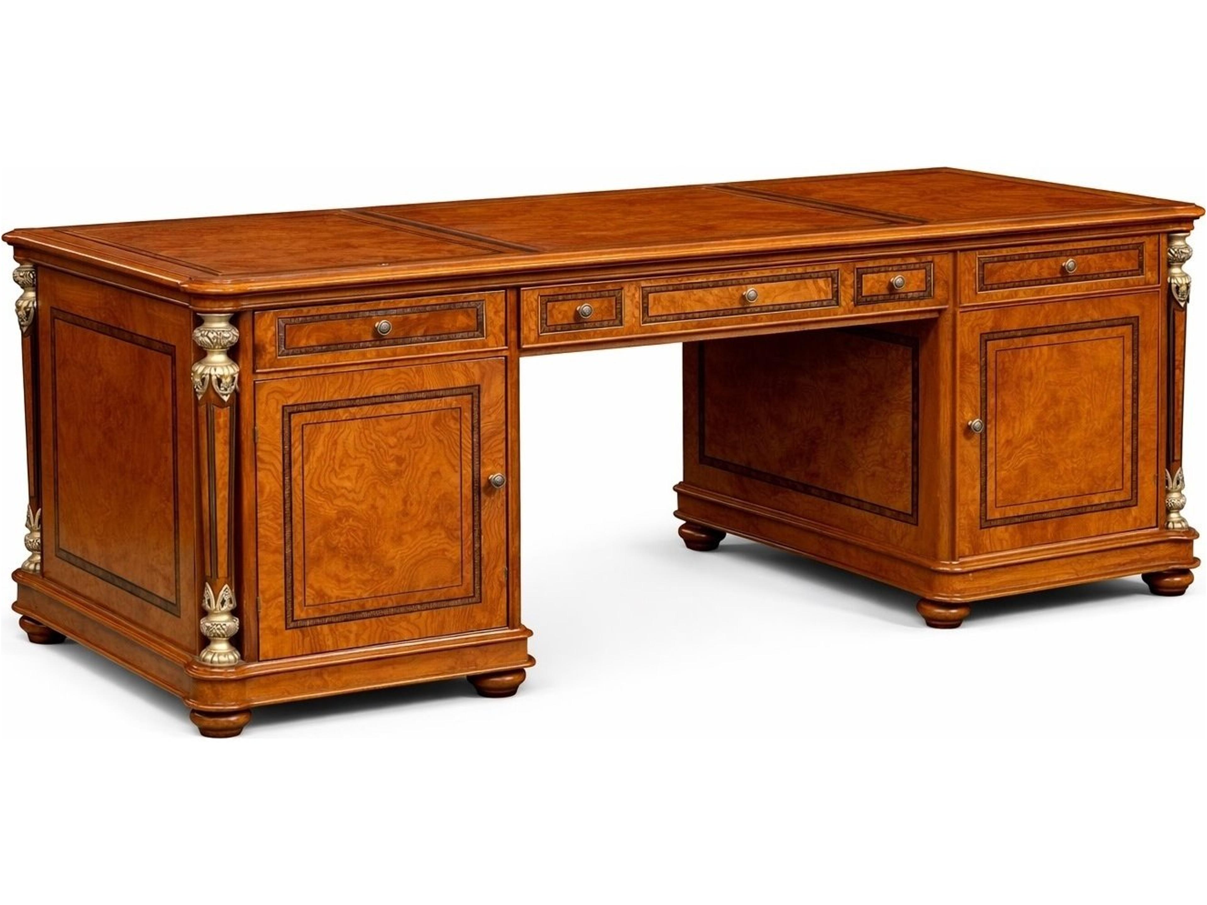 E-29 Brown Solid Wood Executive Desk