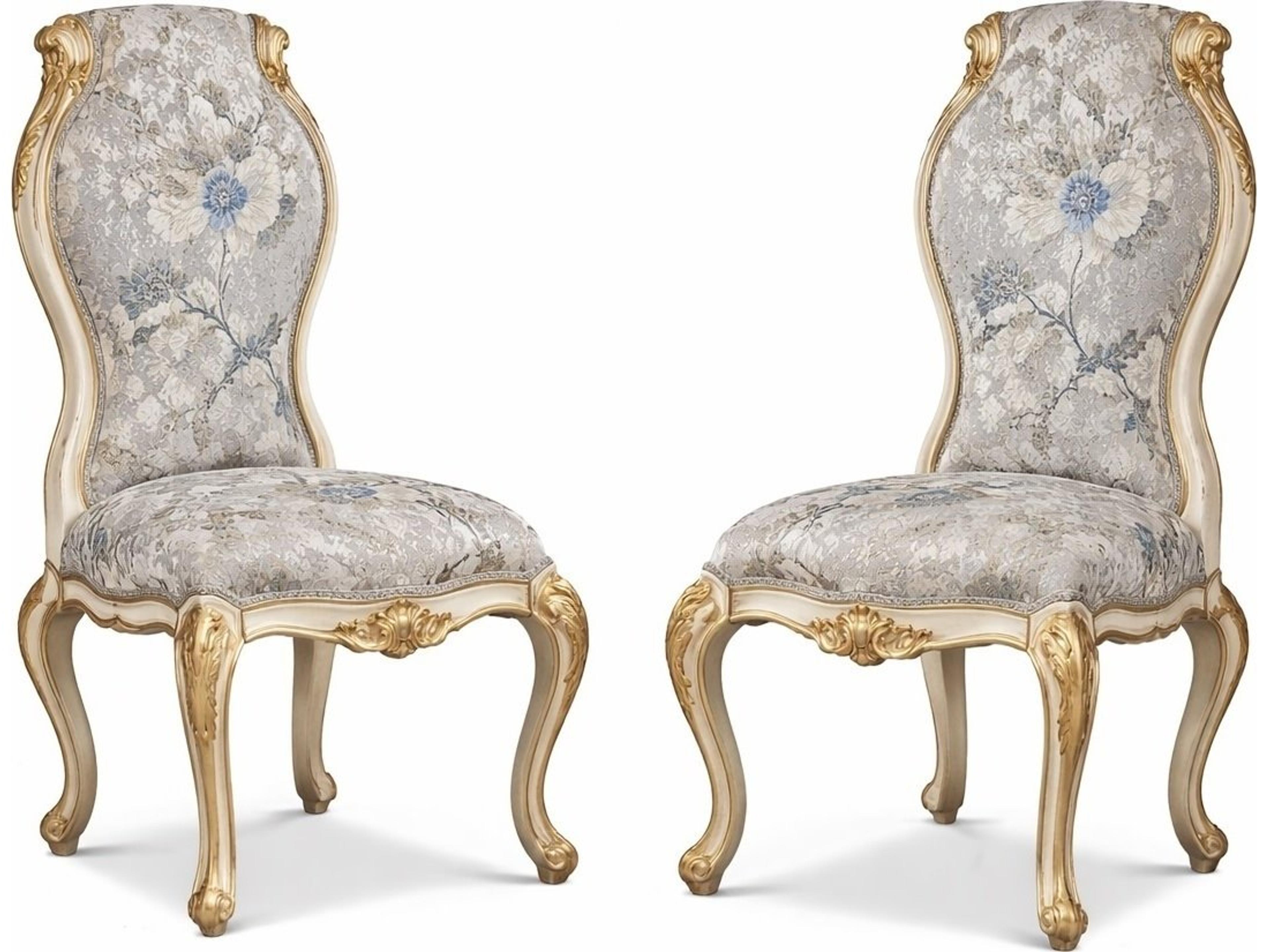 E-57 Hardwood White Upholstered Arm Dining Chair