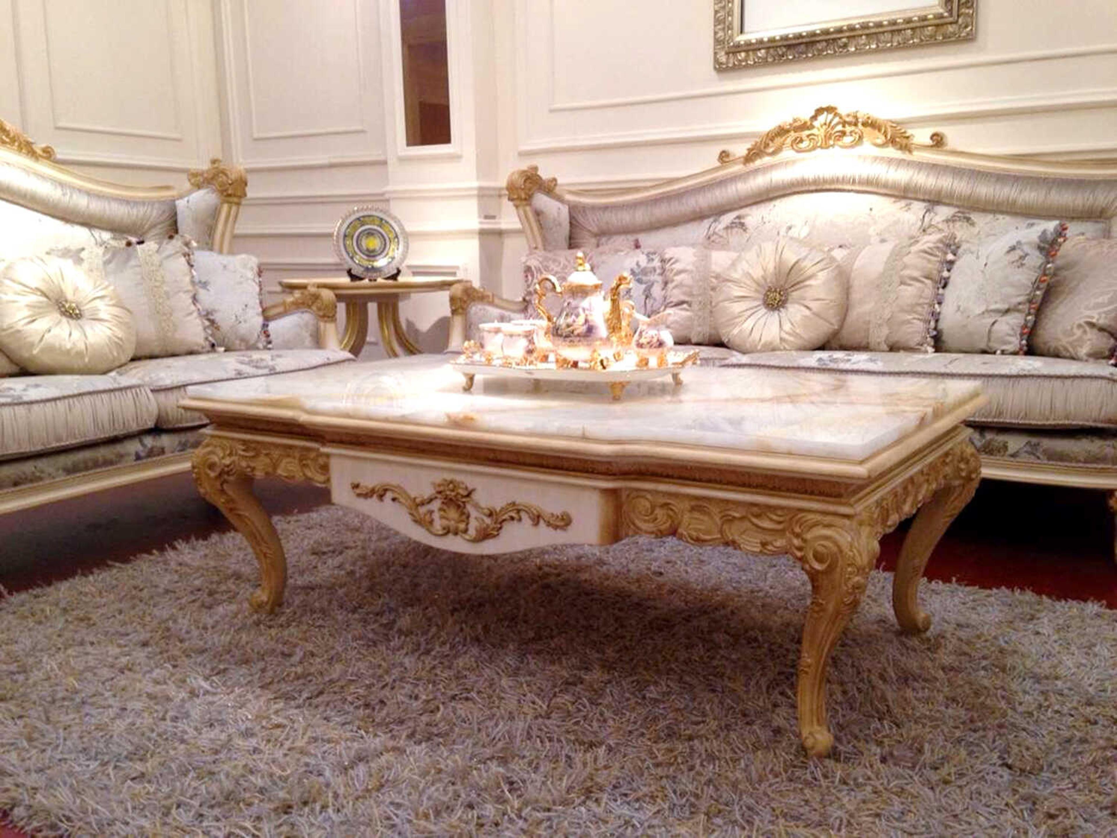 E-57 Rectangular Marble Coffee Table