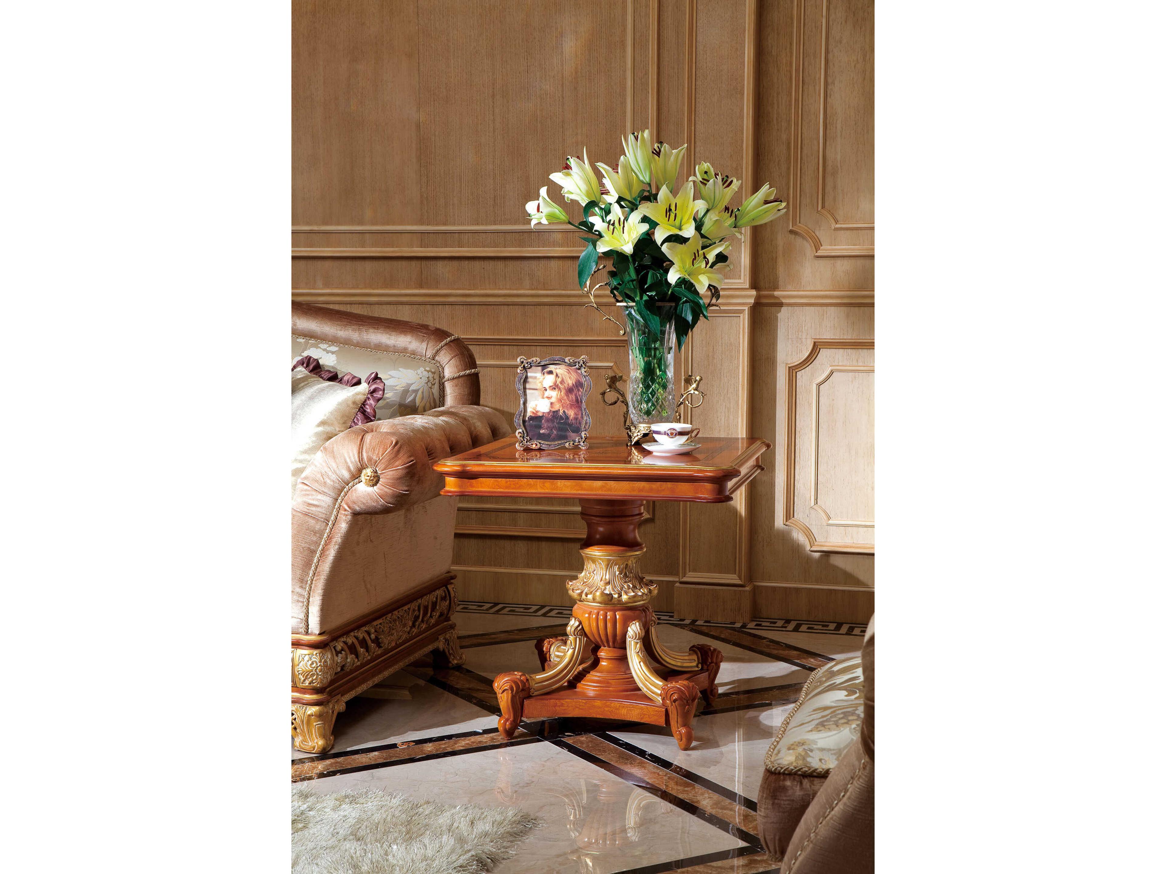 E-62 Round Wood End Table