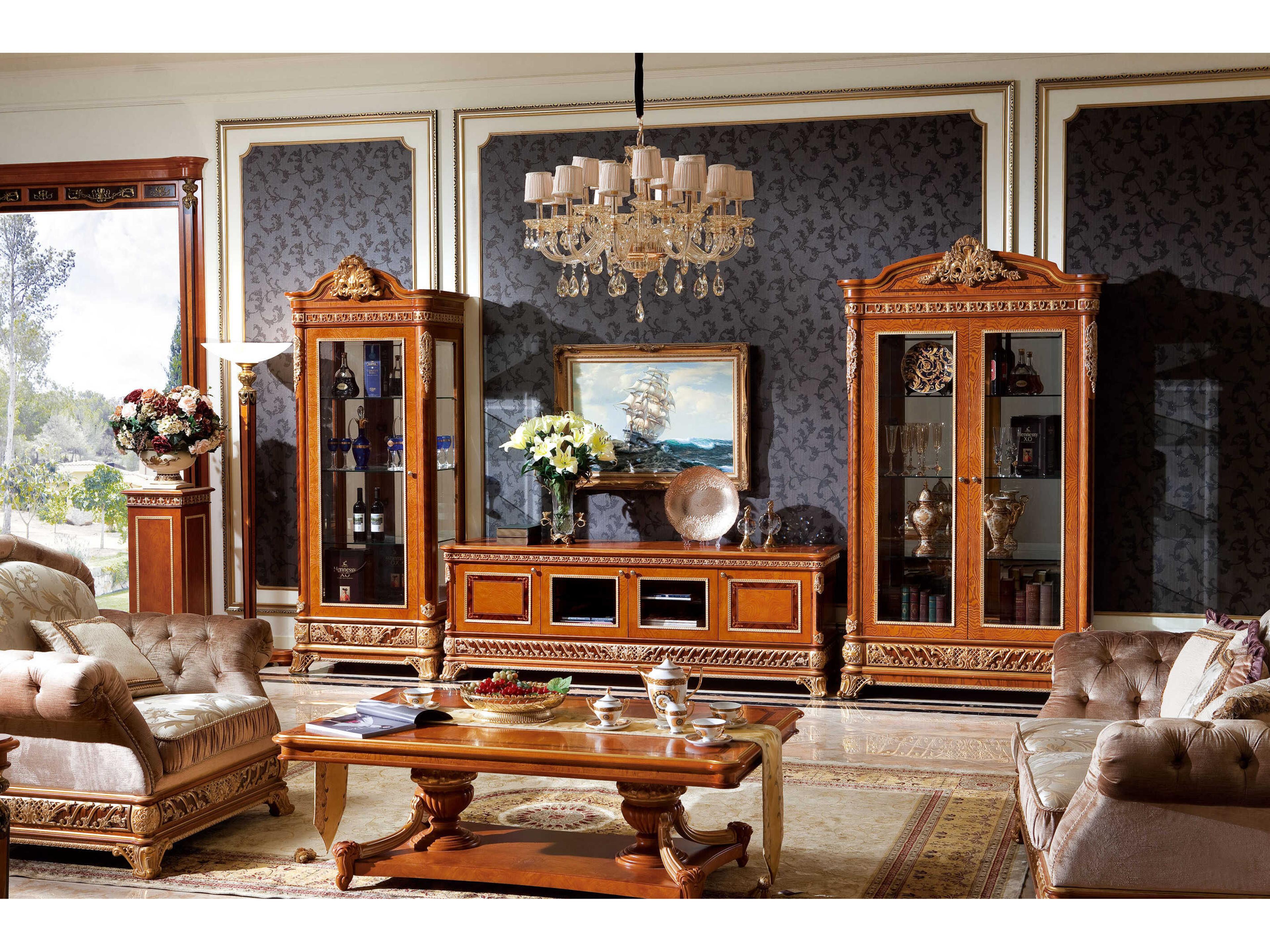 Infinity Furniture Import E-62 Hardwood Display Cabinet