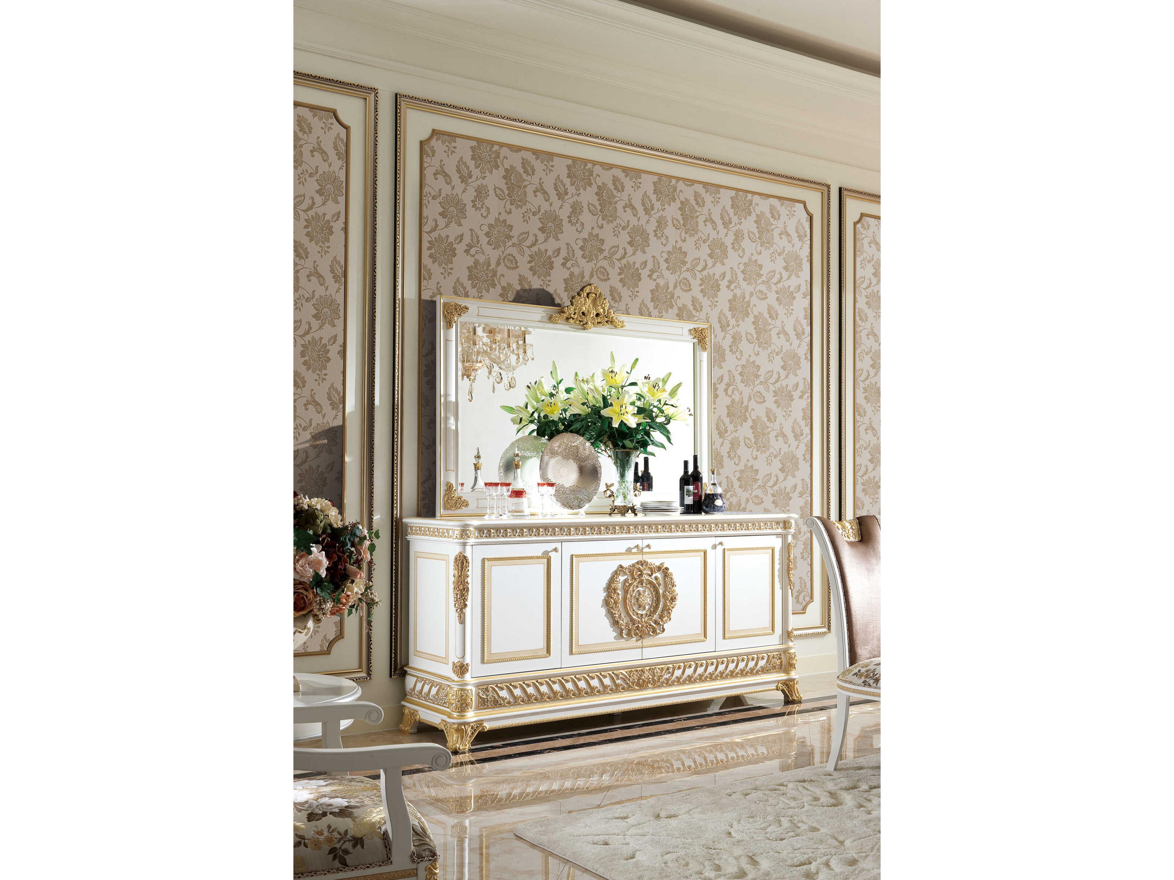 E-62 87" Walnut Wood Sideboard