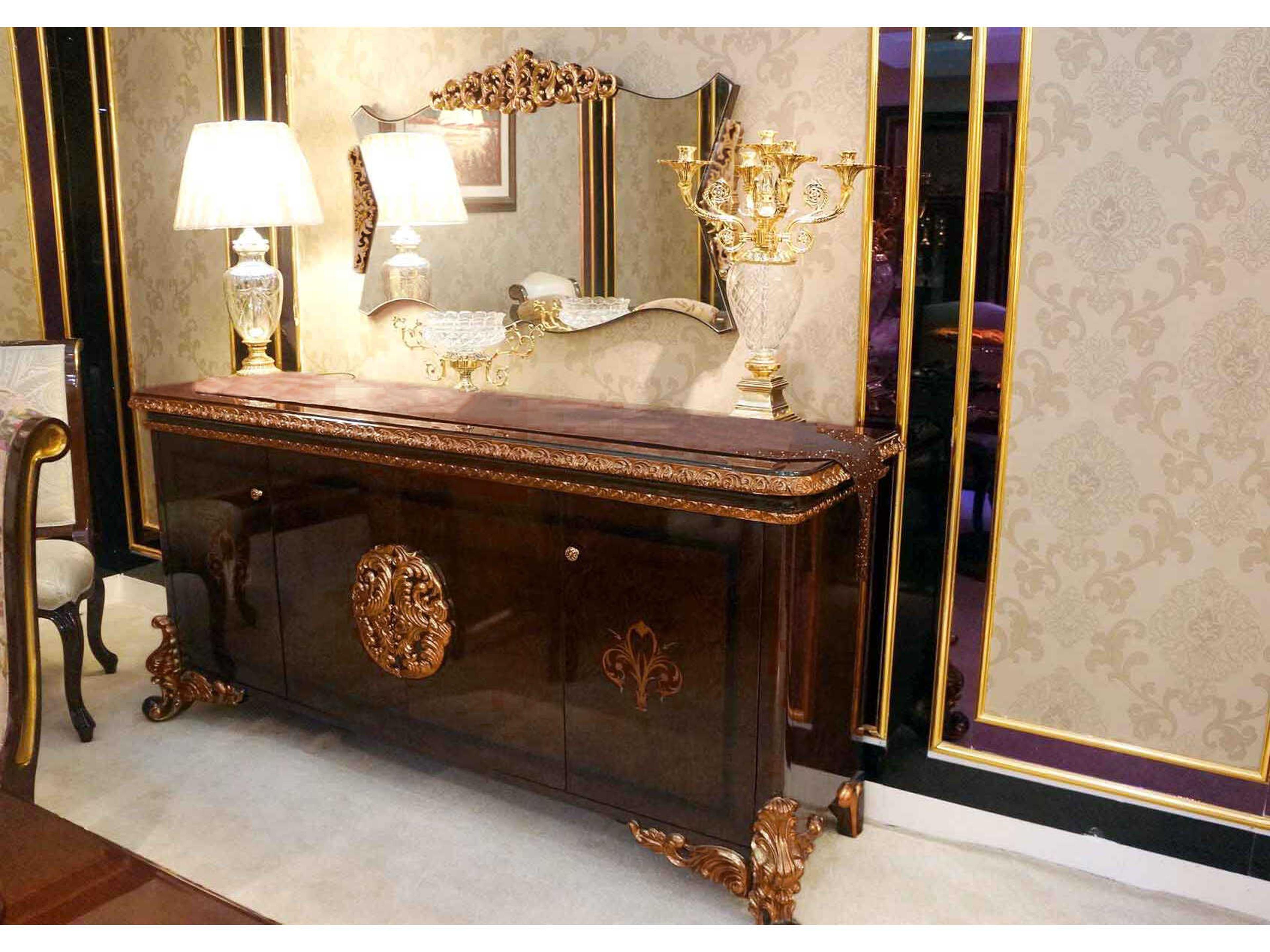 E-63 78" Walnut Wood Sideboard