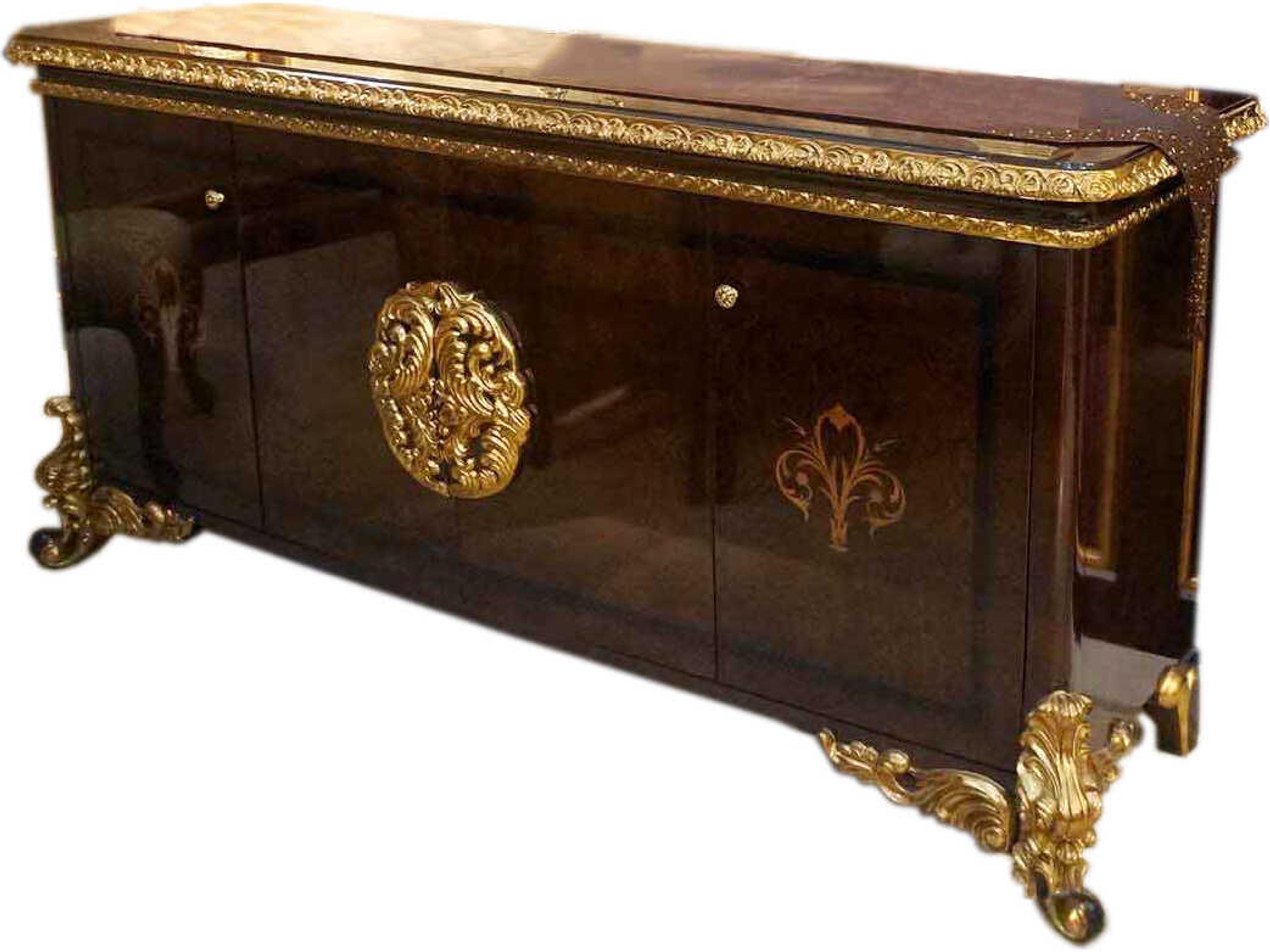 E-63 78" Walnut Wood Sideboard