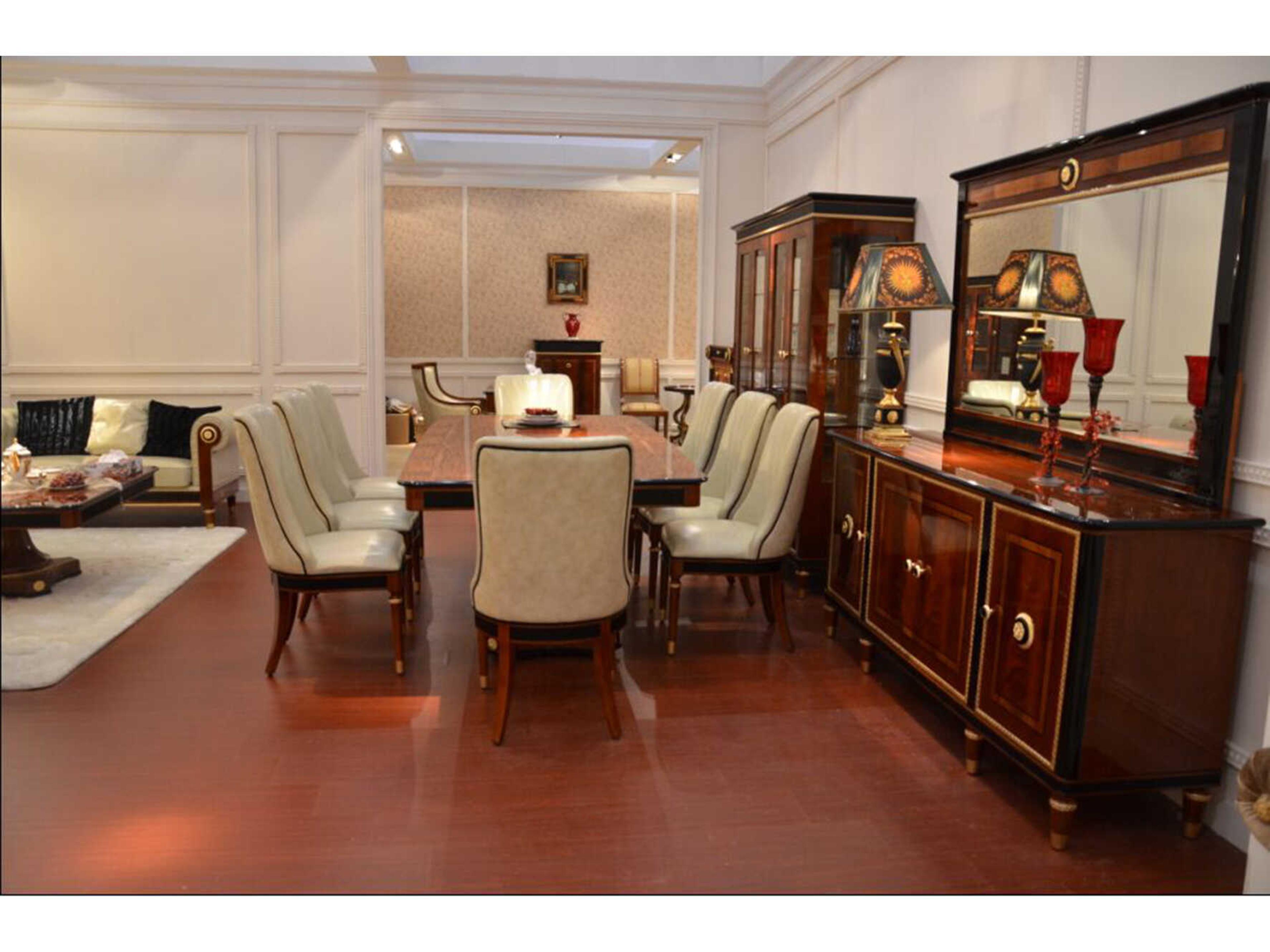 E-68 Walnut Wood Dining Room Set