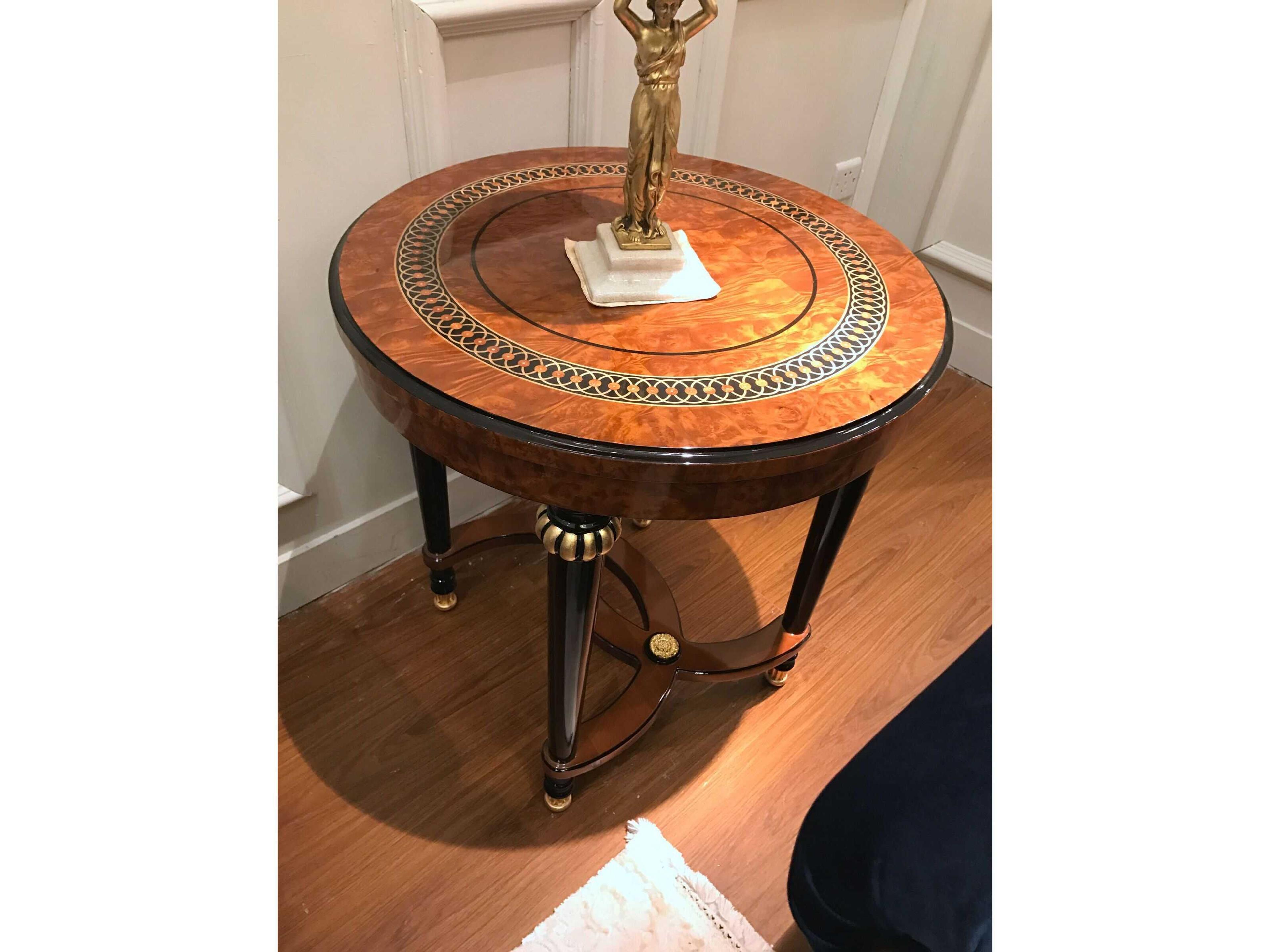E-69 Round Wood End Table