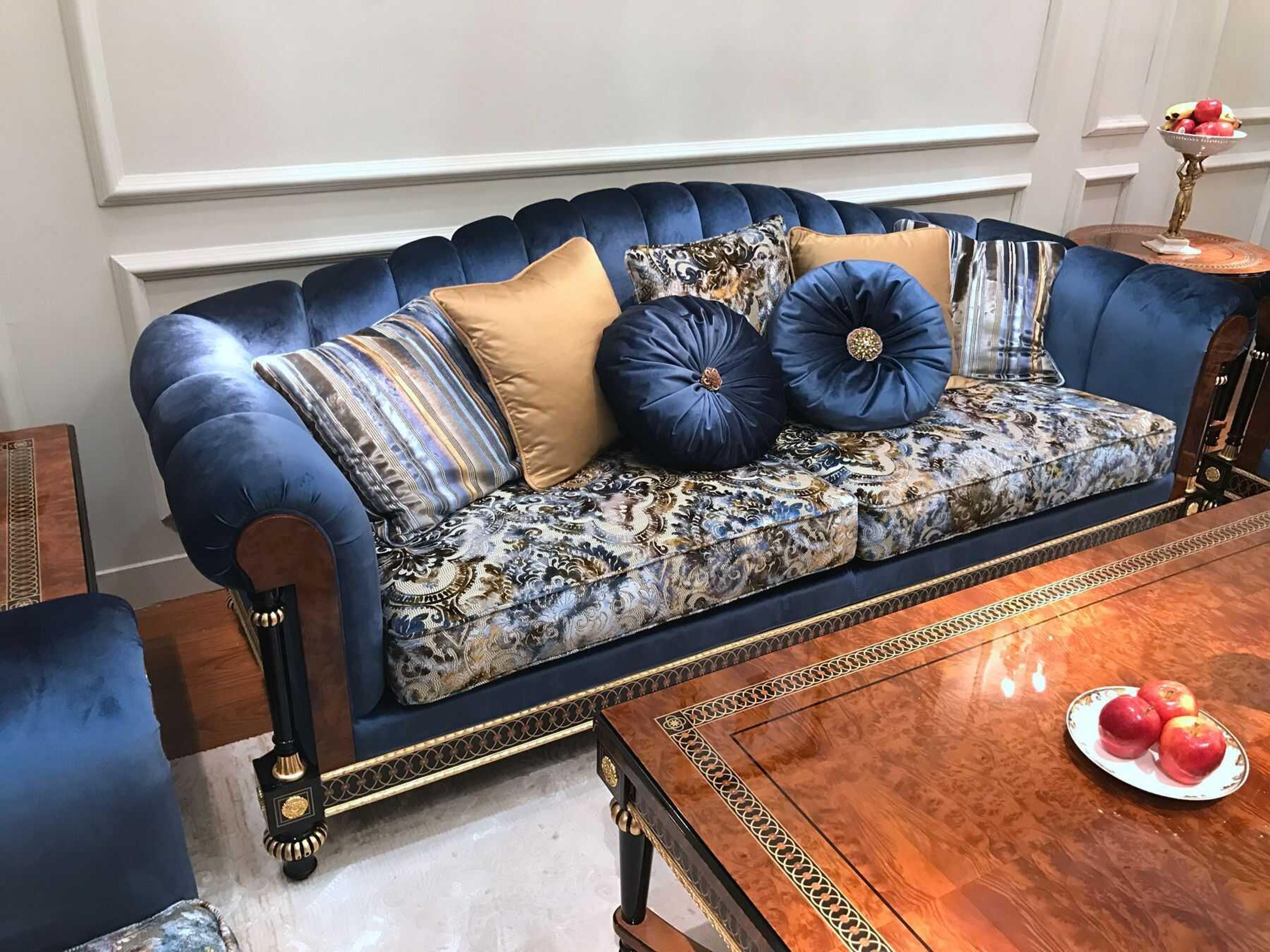 Infinity Furniture Import E-69 Blue Upholstered Sofa